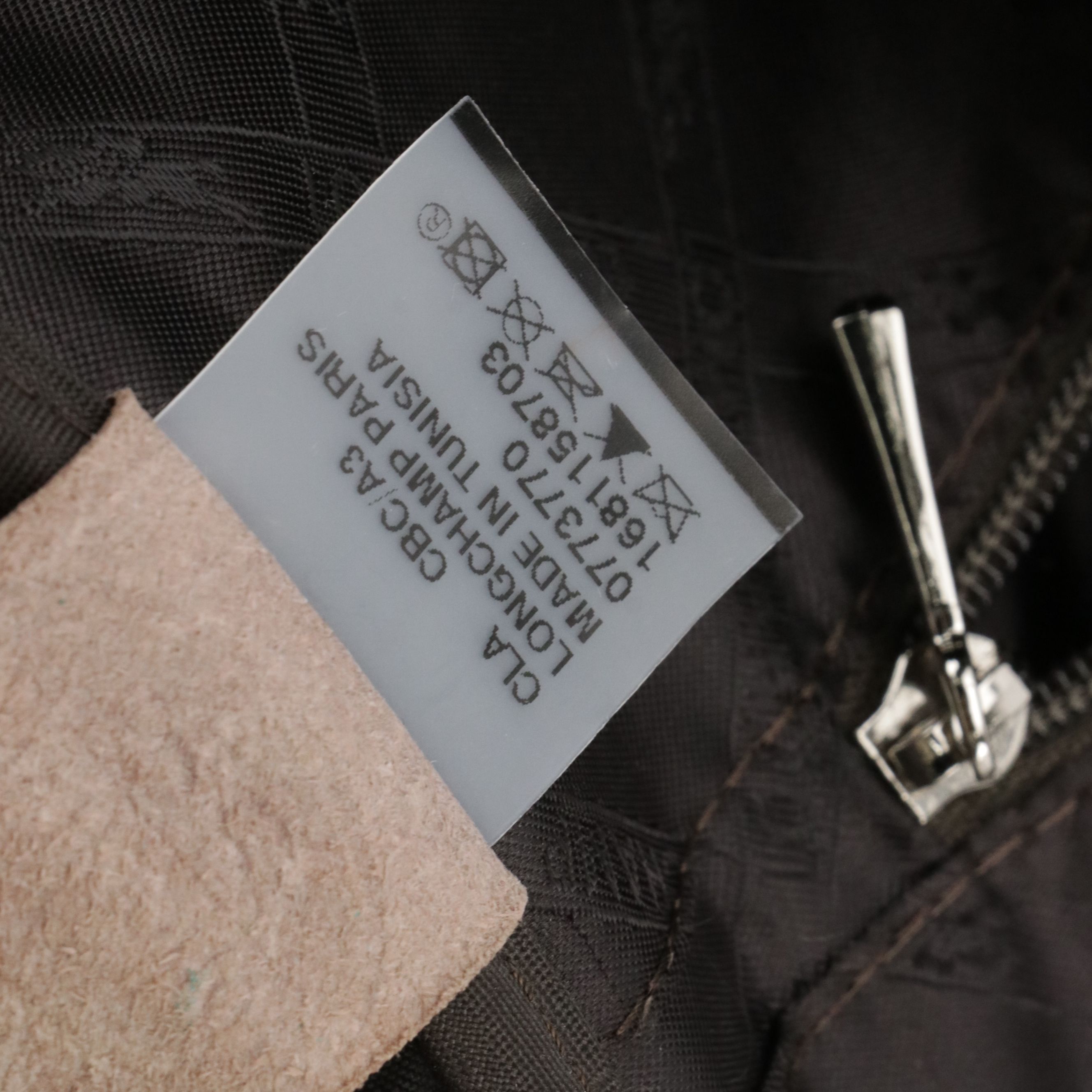 Longchamp Brown Croc-Embossed Leather Roseau Tote