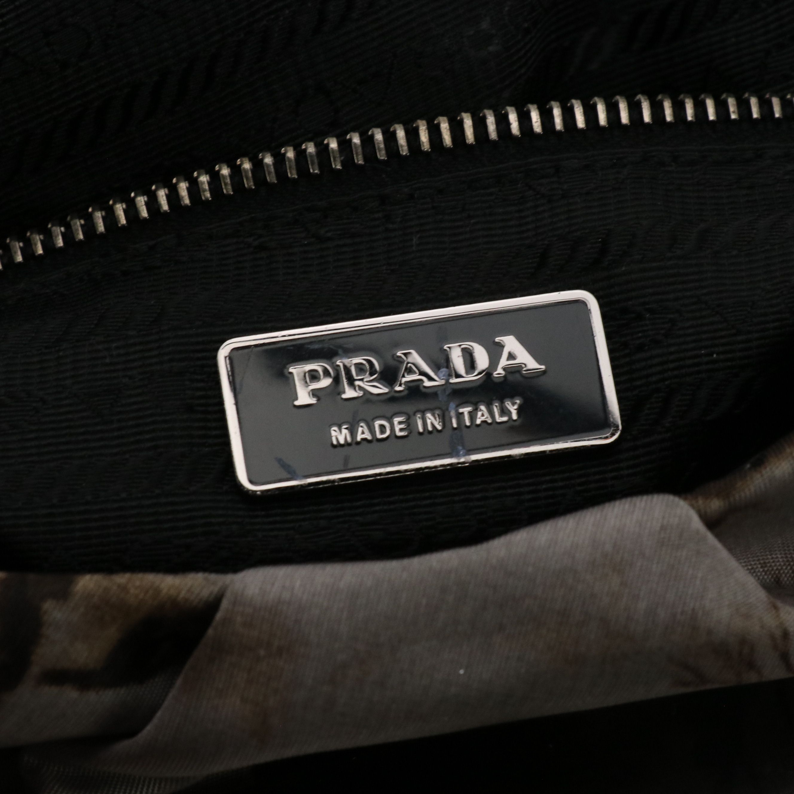 Prada Embellished Skipper Shoulder Bag in New York Street Templi Tessuto Nylon