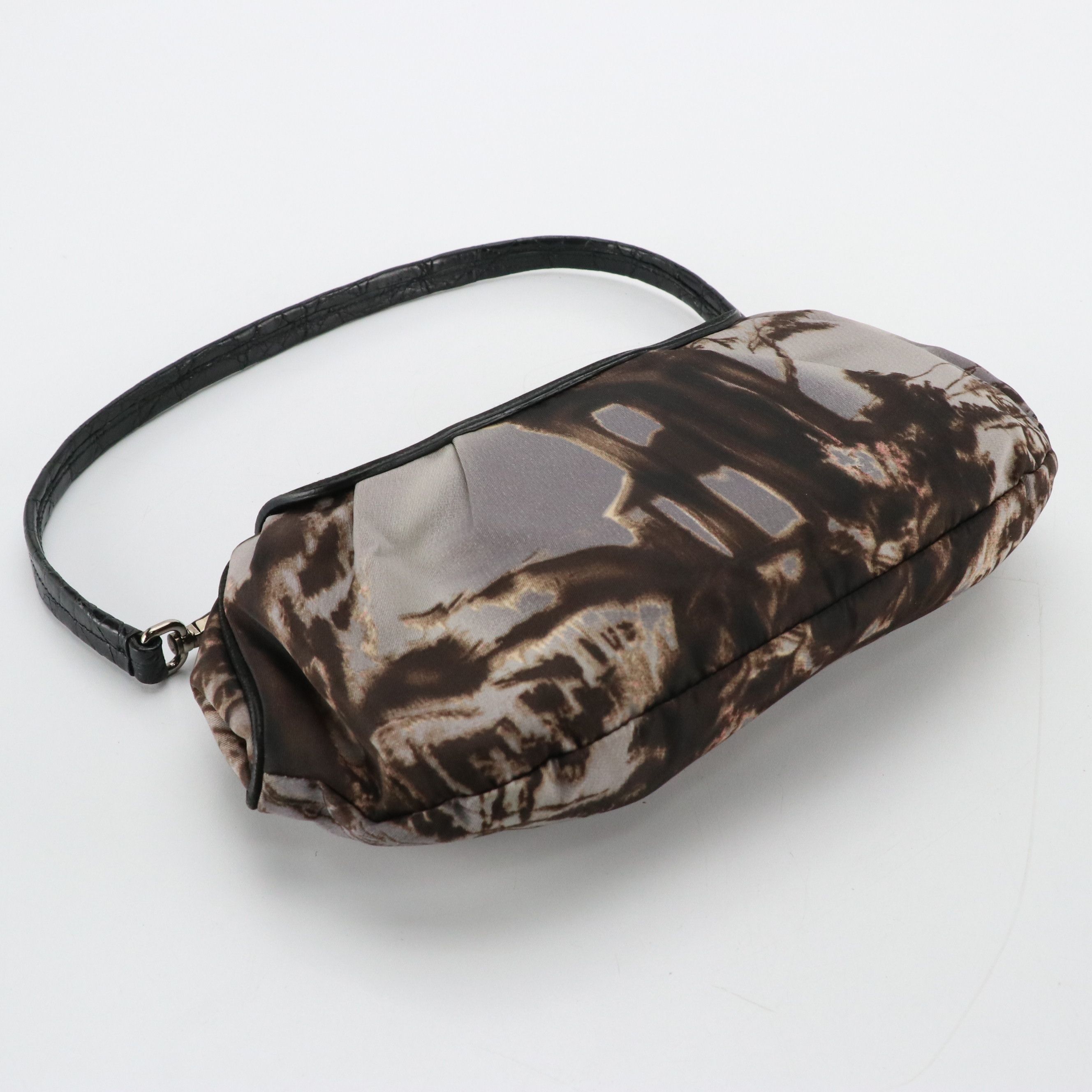 Prada Embellished Skipper Shoulder Bag in New York Street Templi Tessuto Nylon