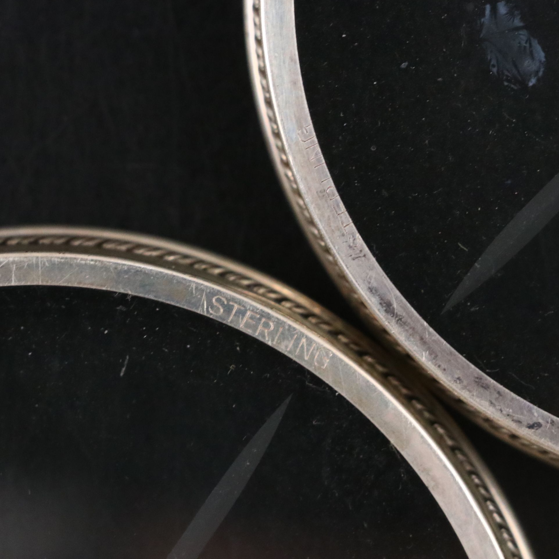 Sterling Silver Rimmed Glass Coasters