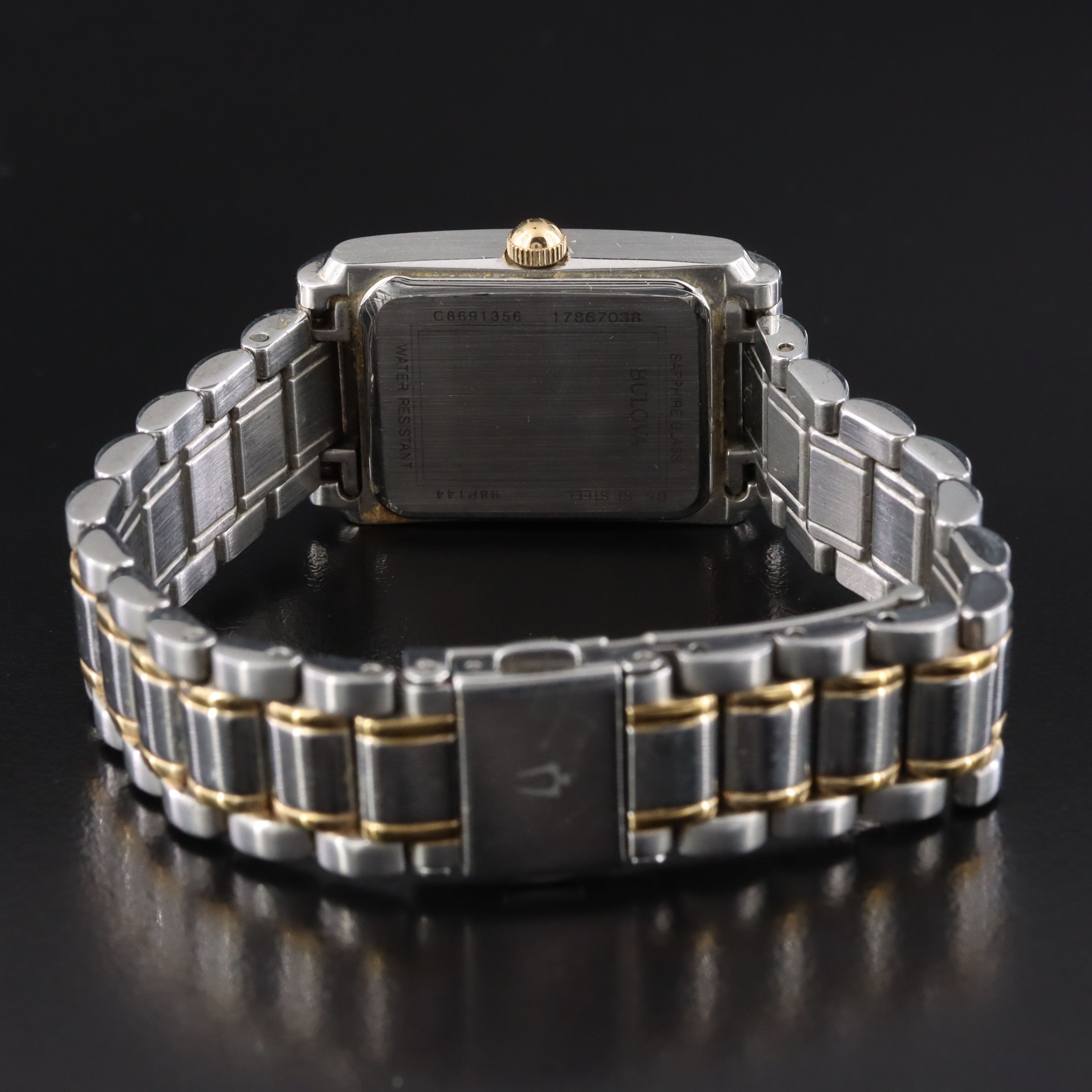 Bulova Sutton Diamond Accented and Mother-of-Pearl Two-Tone Dress Watch #98P144