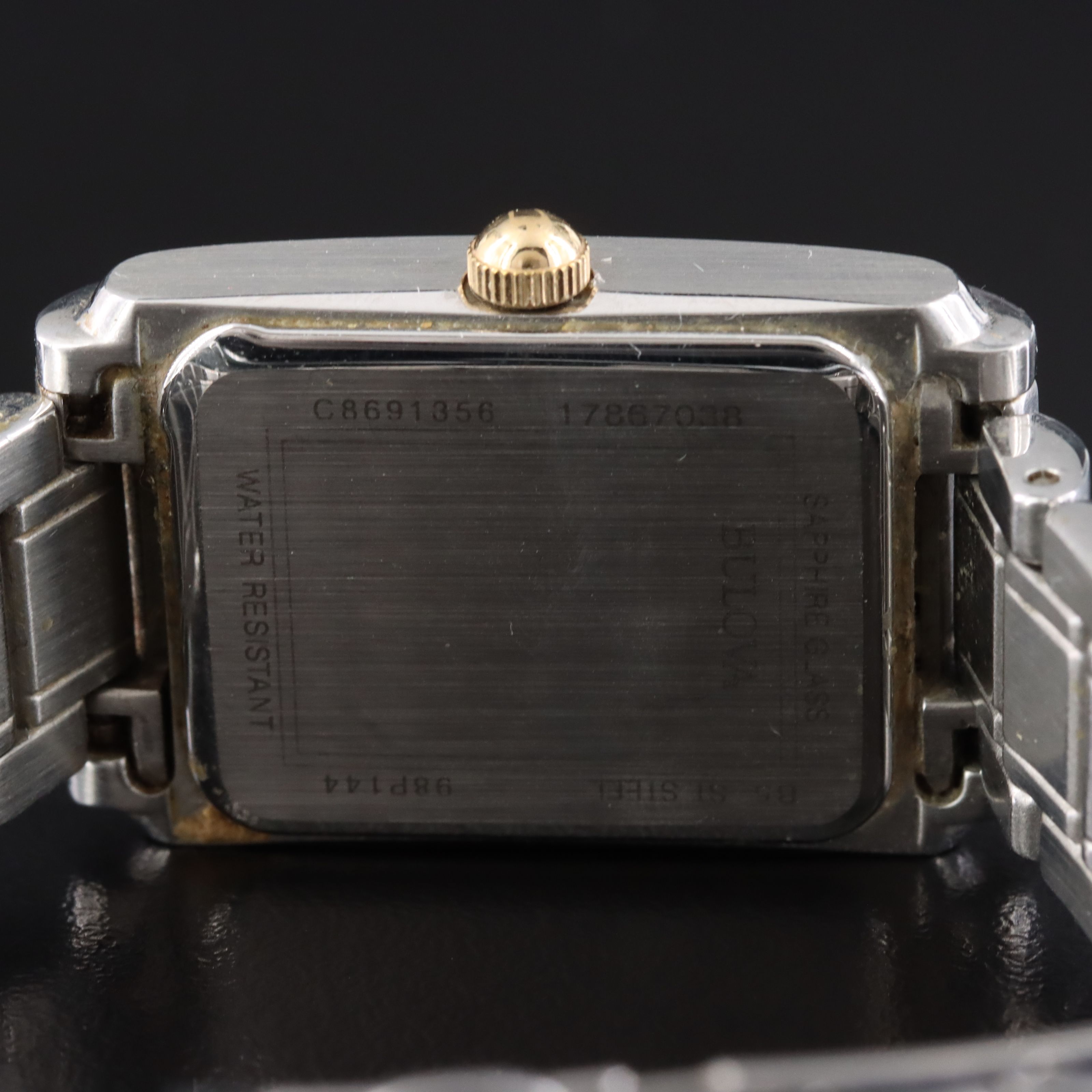 Bulova Sutton Diamond Accented and Mother-of-Pearl Two-Tone Dress Watch #98P144