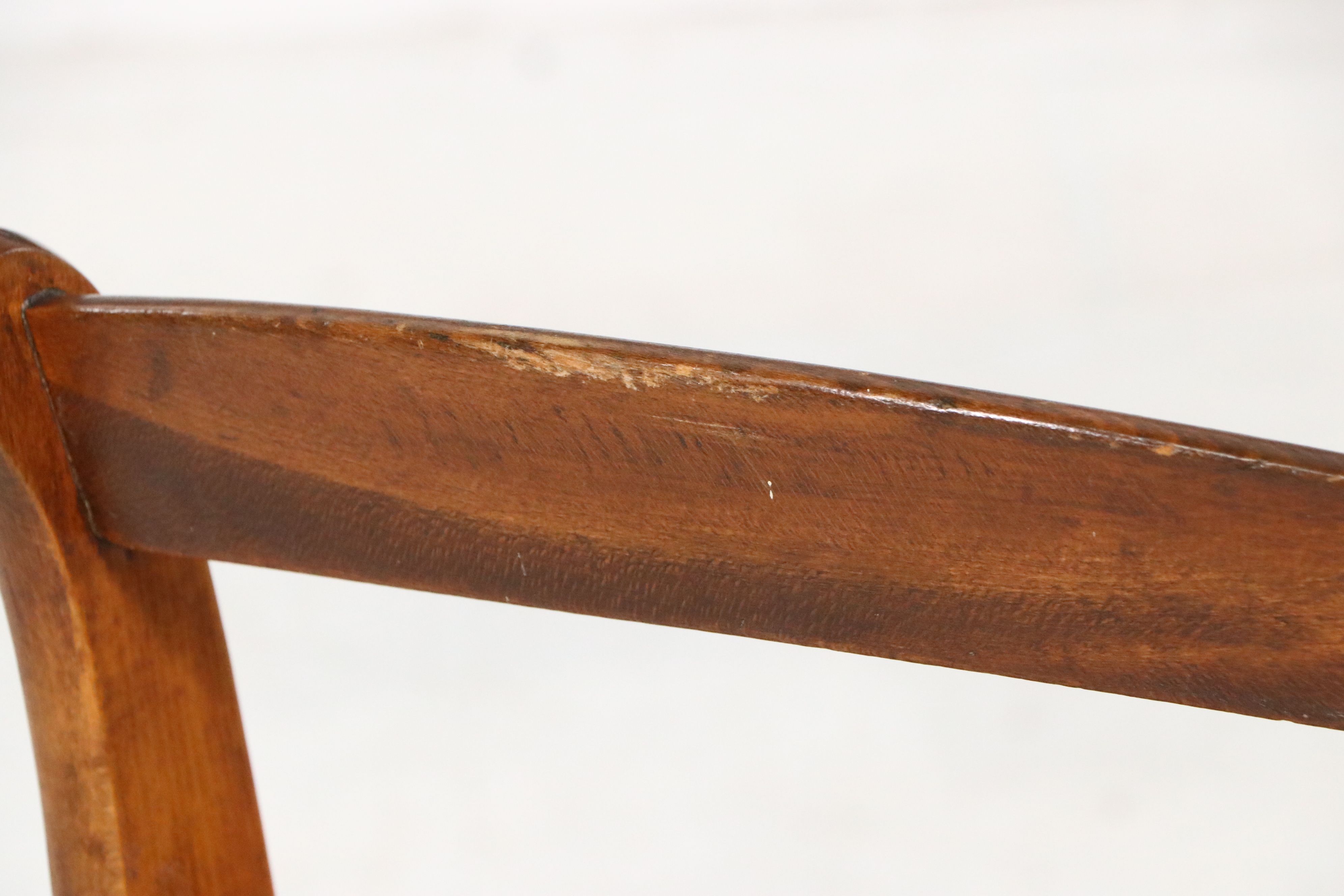 Set of Four Eastlake Style Birdseye Maple Accented Cane Bottom Chairs