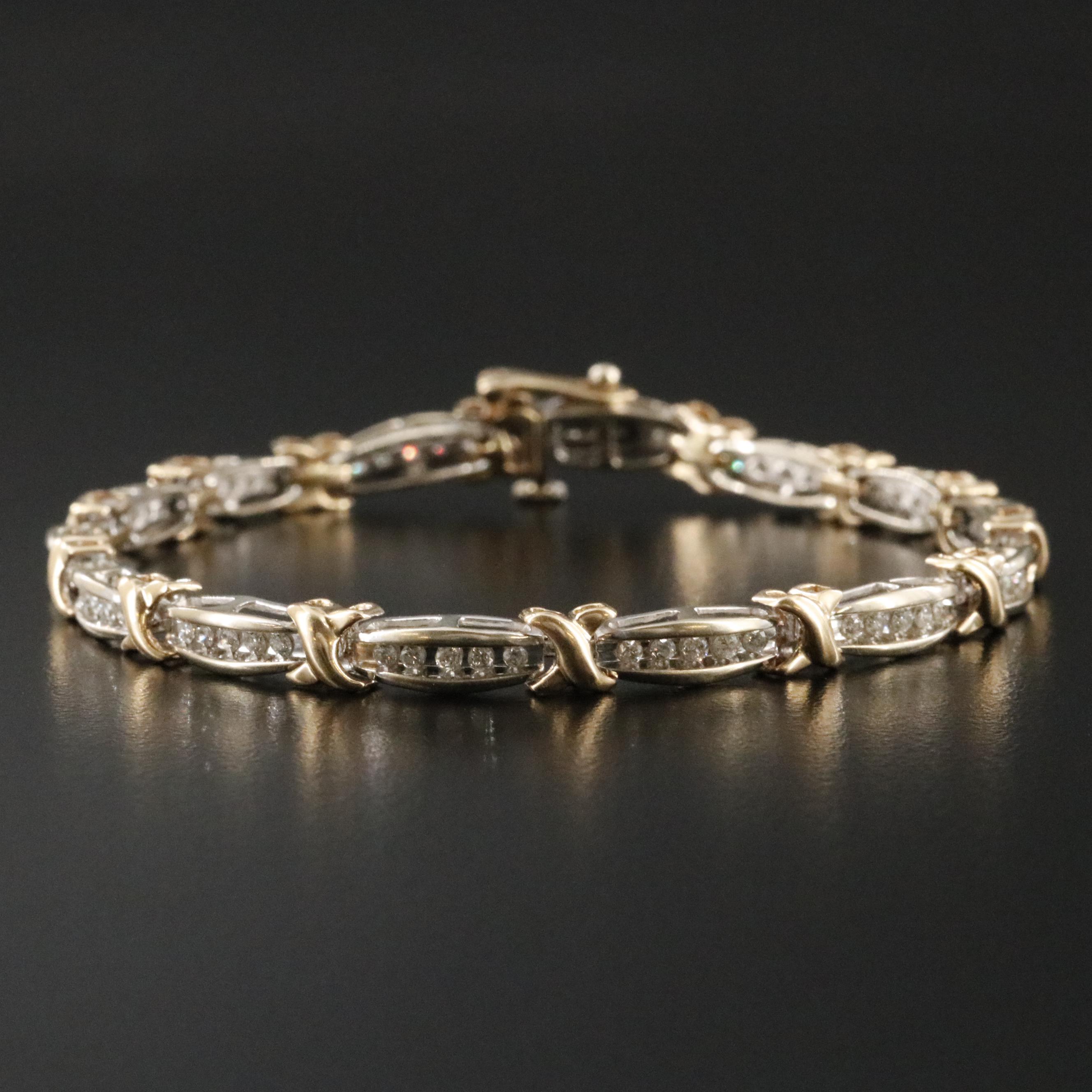 14K Two-Tone 1.05 CTW Diamond Bracelet