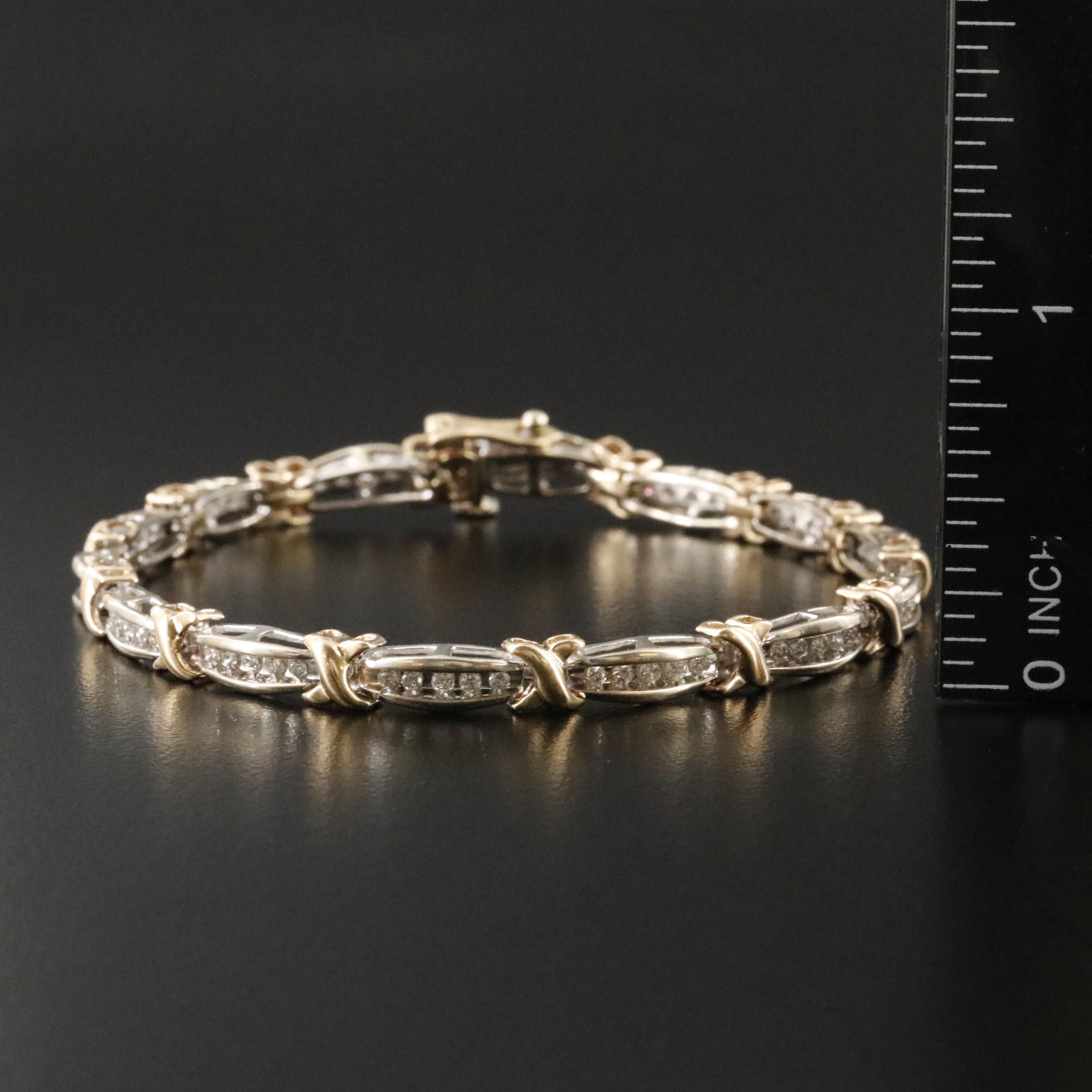 14K Two-Tone 1.05 CTW Diamond Bracelet