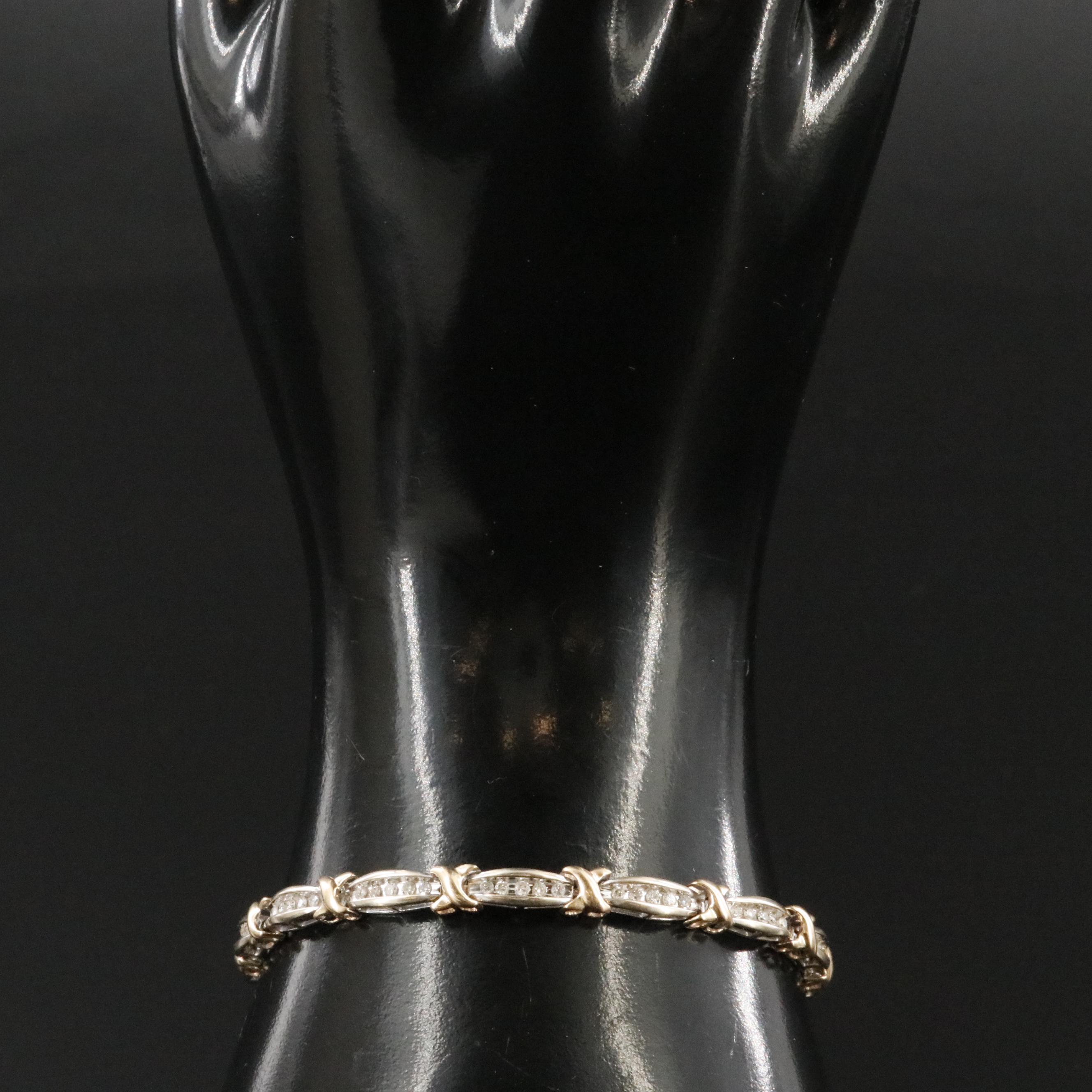 14K Two-Tone 1.05 CTW Diamond Bracelet