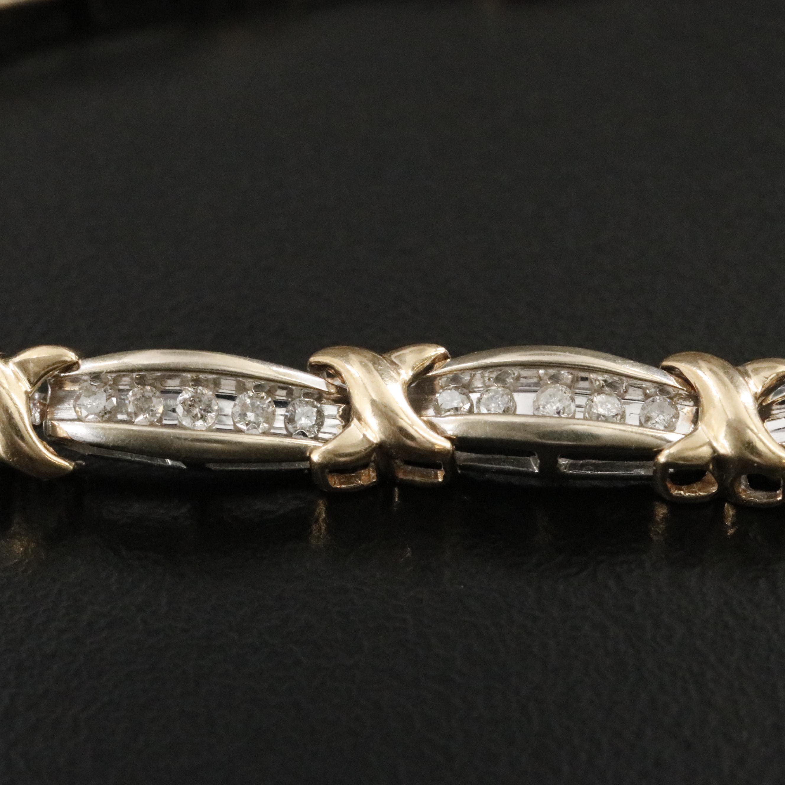 14K Two-Tone 1.05 CTW Diamond Bracelet