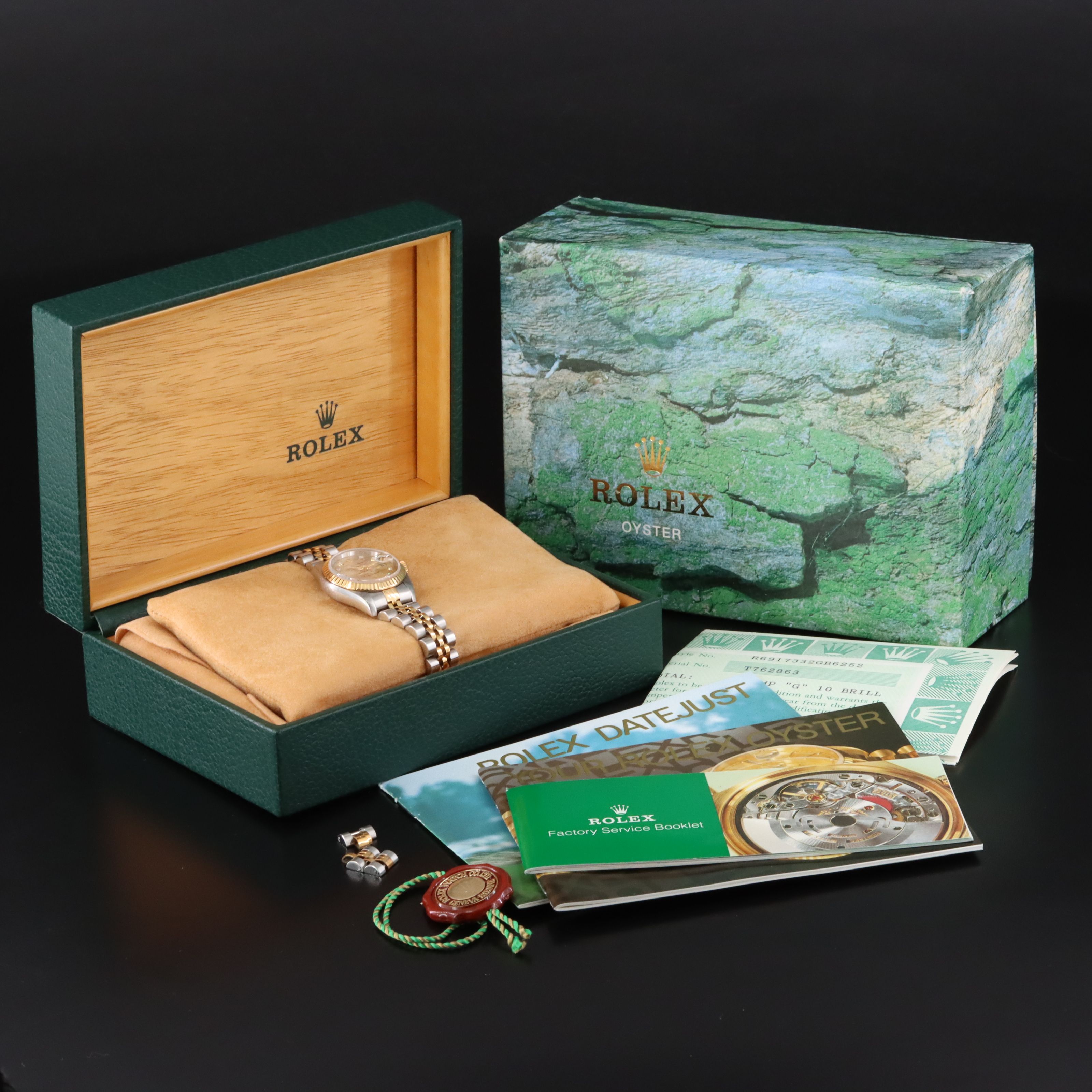 1996 Rolex Factory Diamond Dial 69173 Datejust Watch