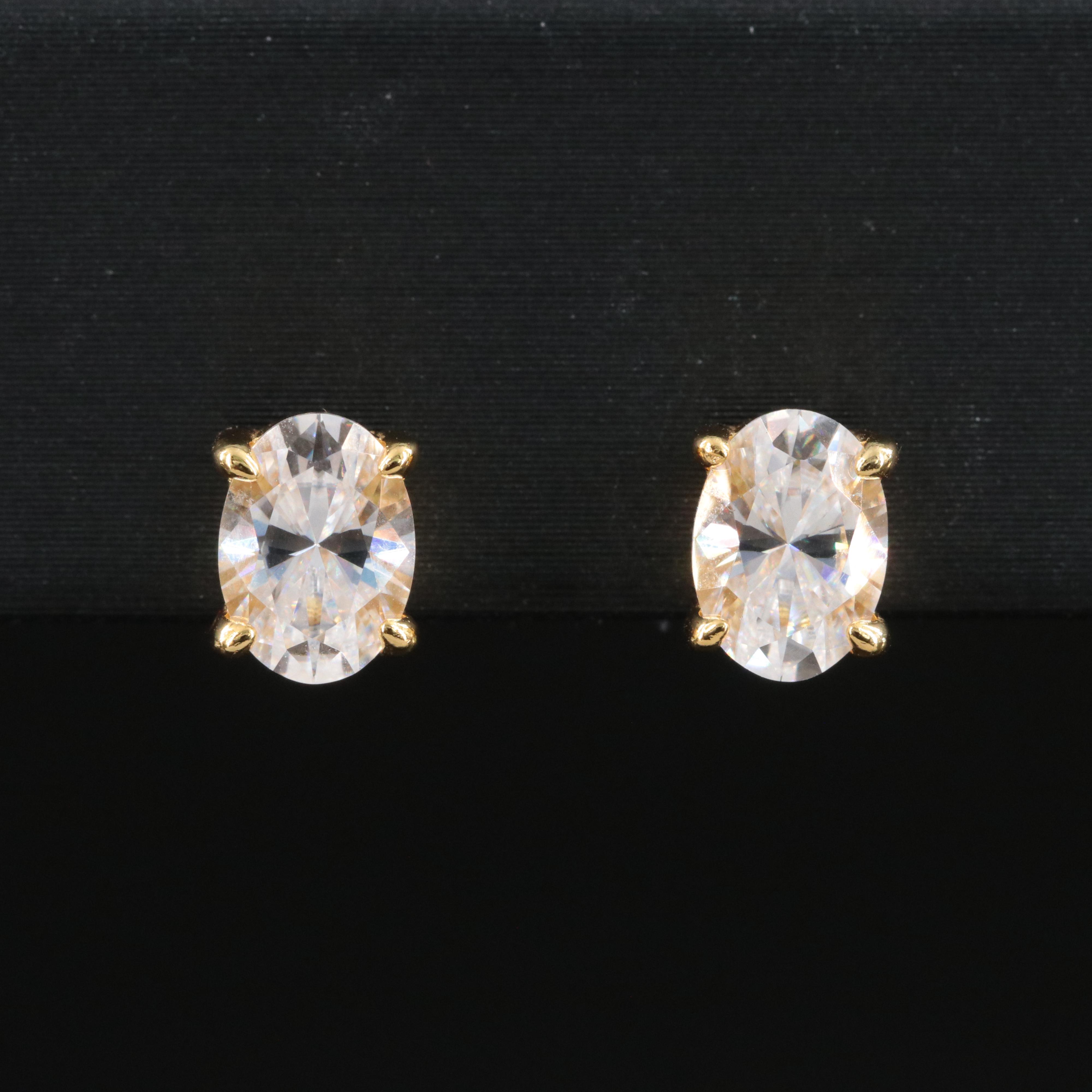 Sterling Moissanite Stud Earrings