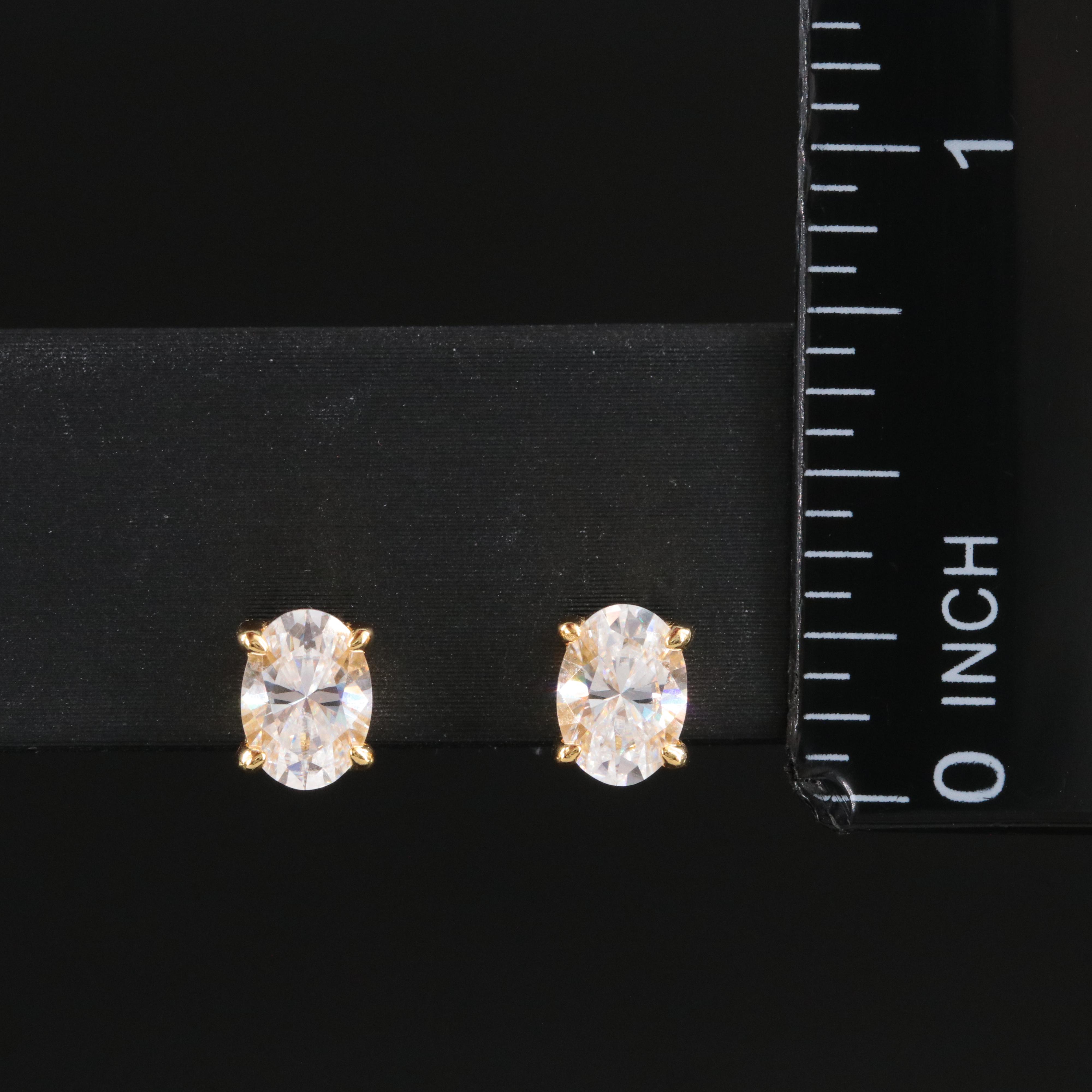 Sterling Moissanite Stud Earrings