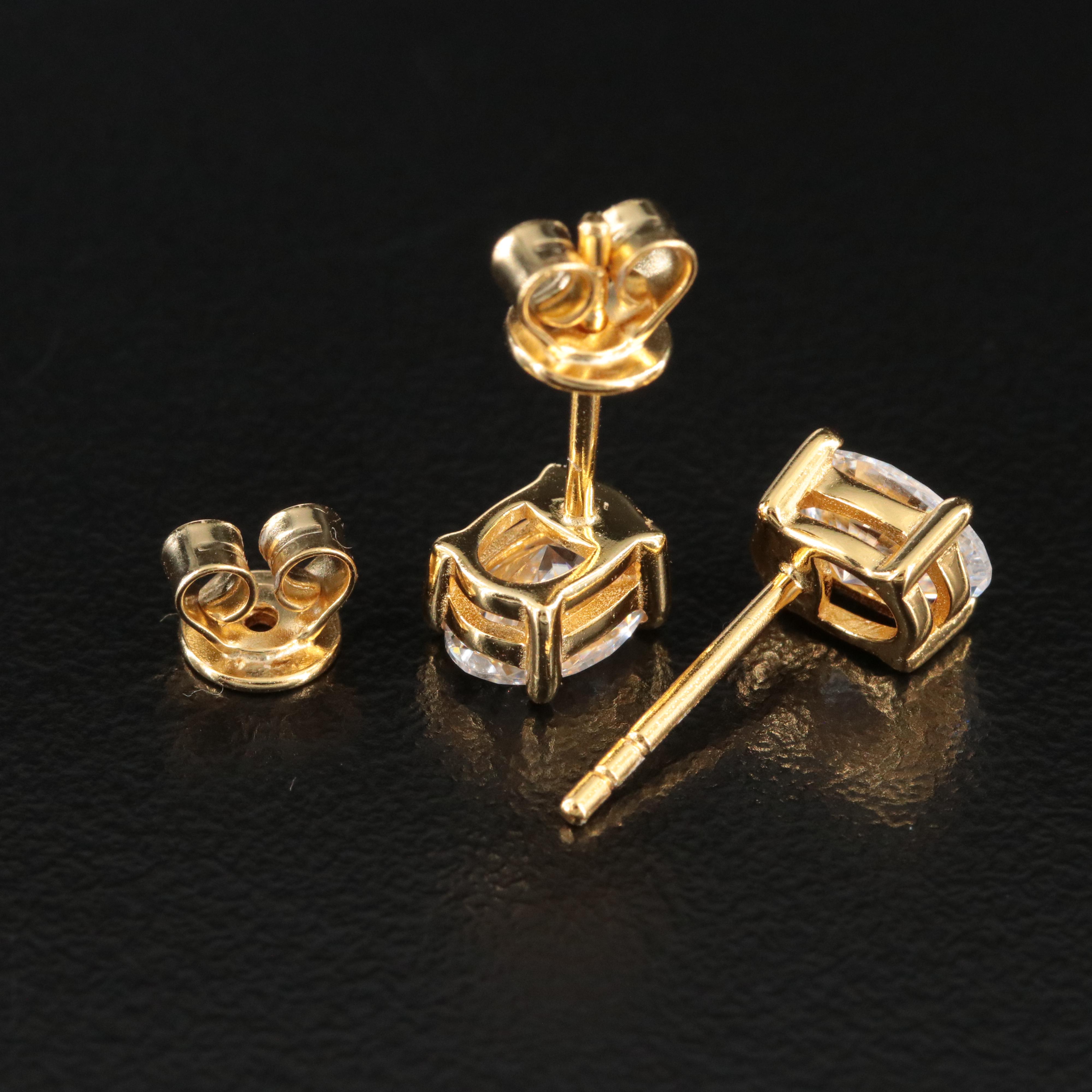 Sterling Moissanite Stud Earrings