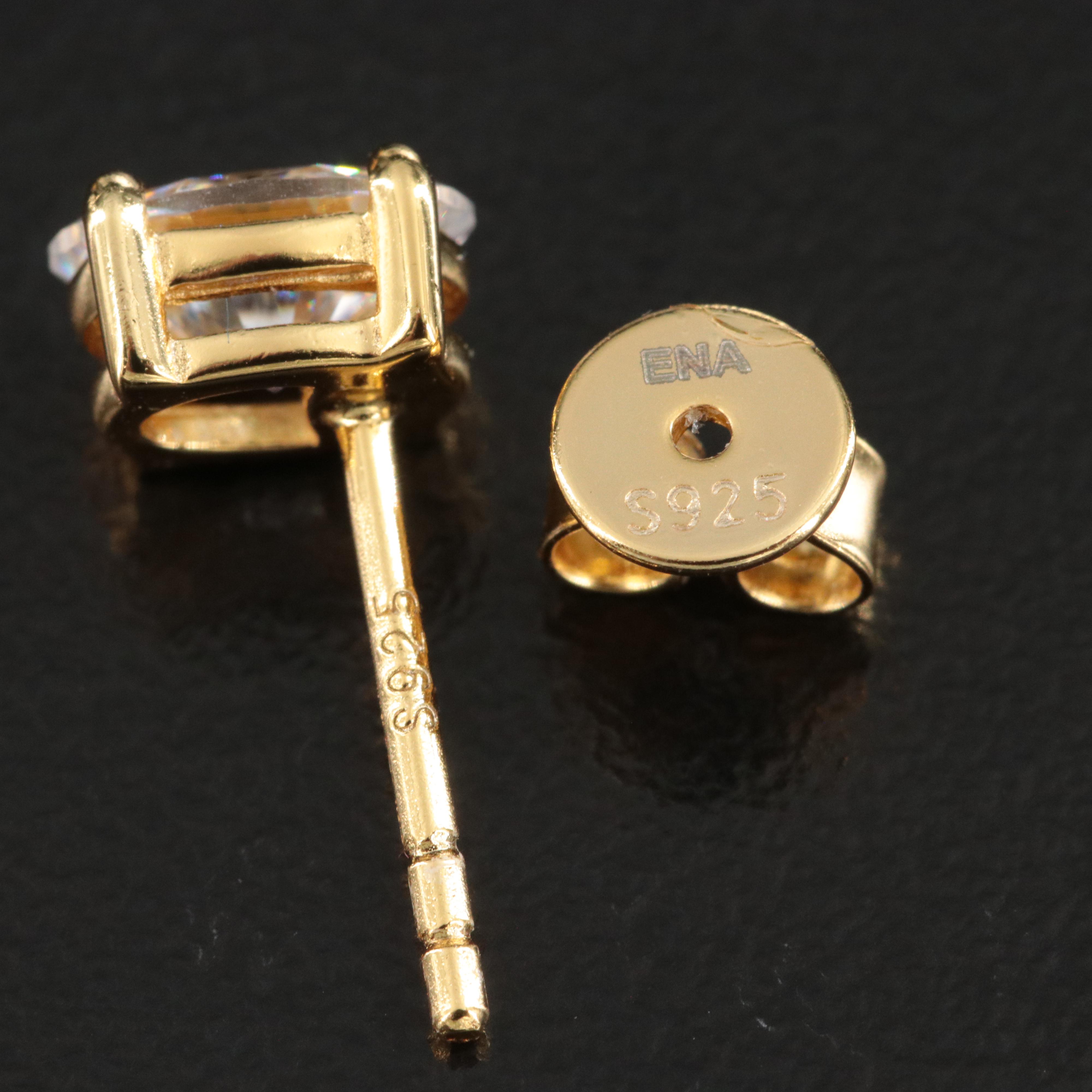 Sterling Moissanite Stud Earrings