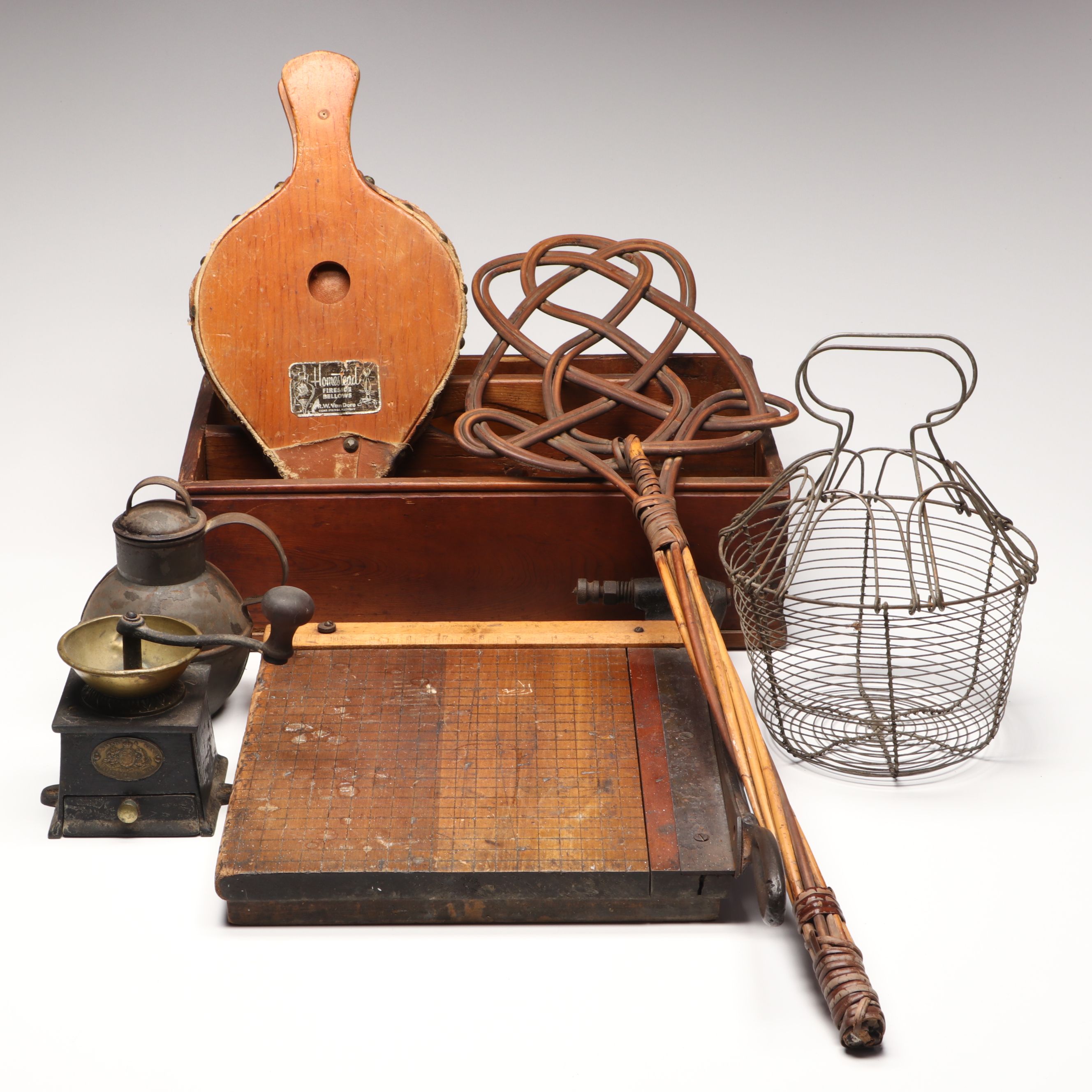 A. Kenrick & Sons Antique Iron Coffee Mill and More Primitive Homeware