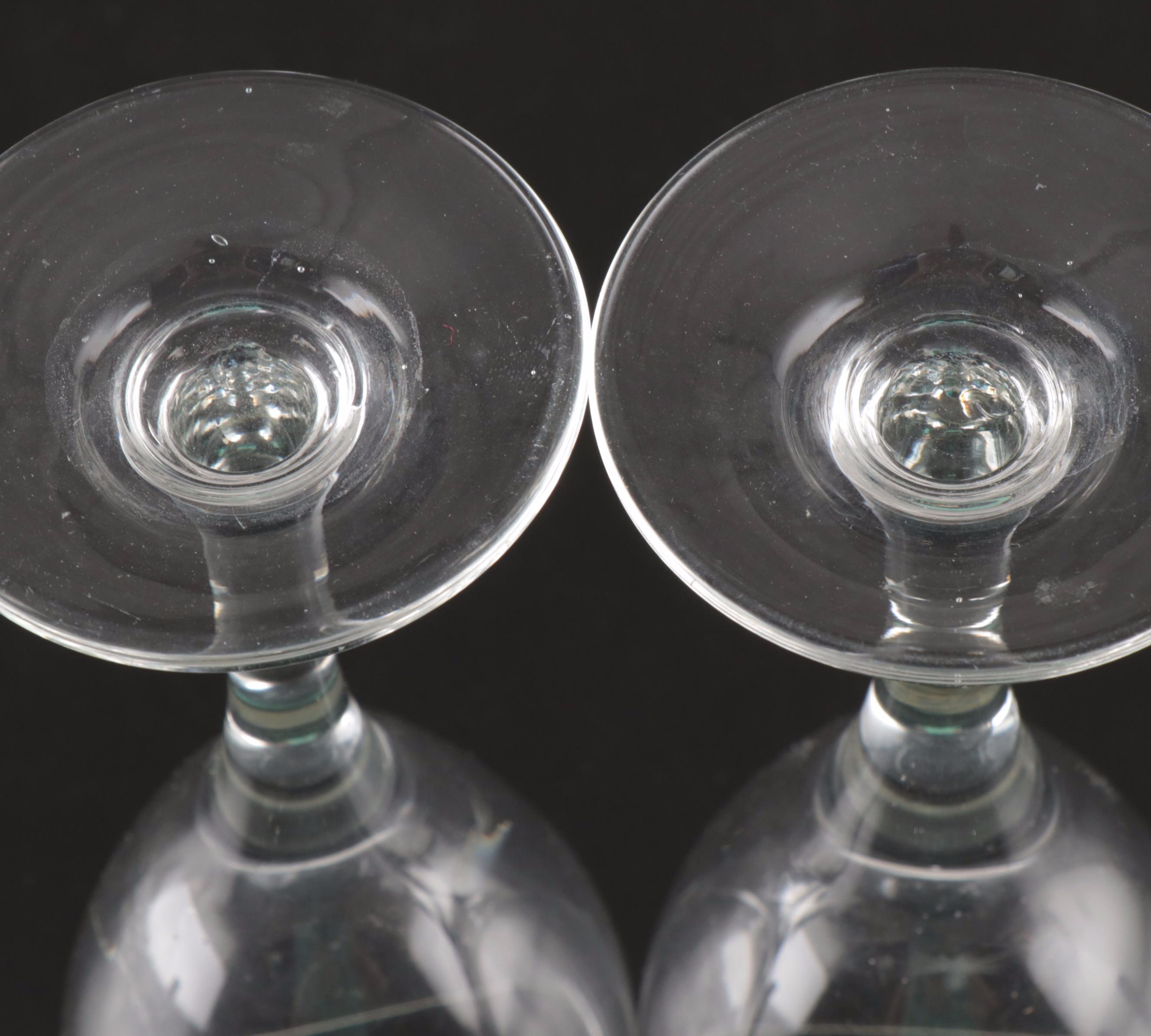 Star and Vine Etched Glass Stemware