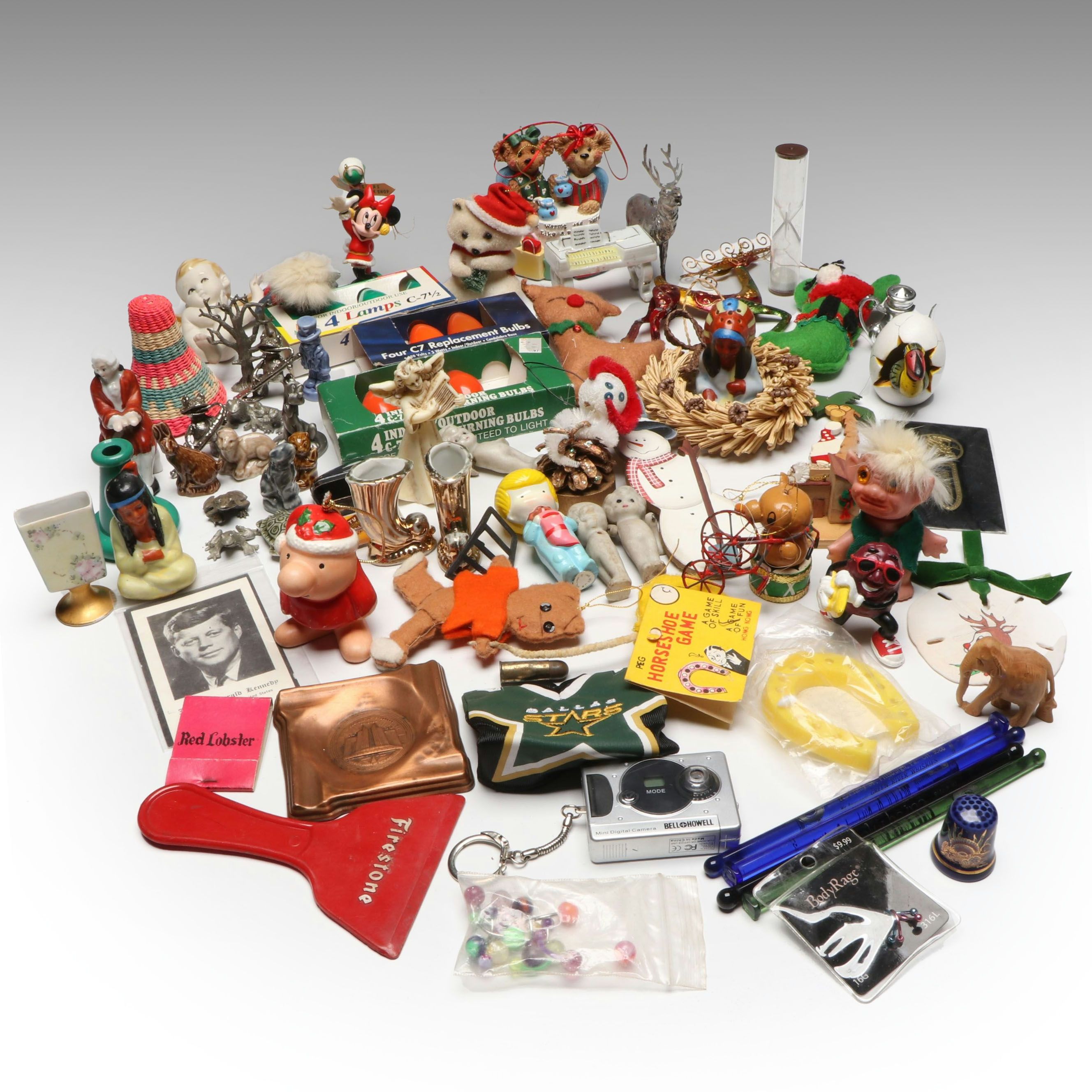 Collection of Vintage Ornaments, Figurines, Souvenirs, & More Collectible Items