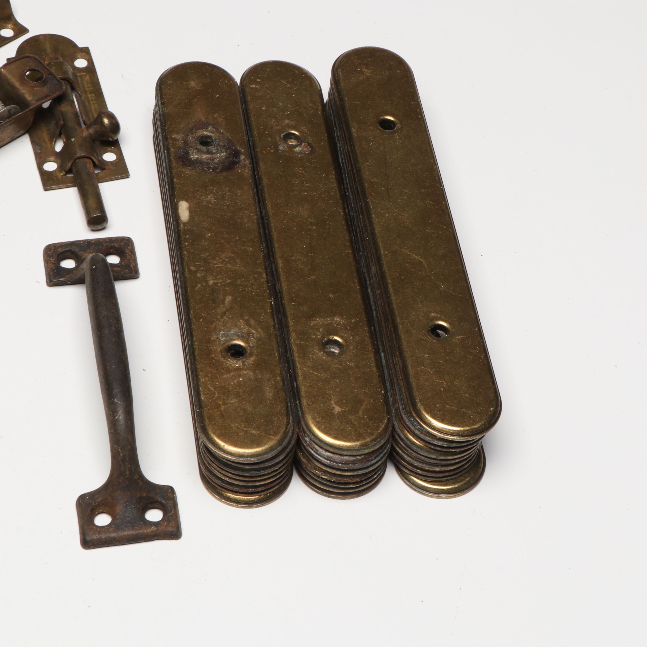 Dutch Wooden Pipe Rack with Bill Spike and More Brass and Metal Hardware