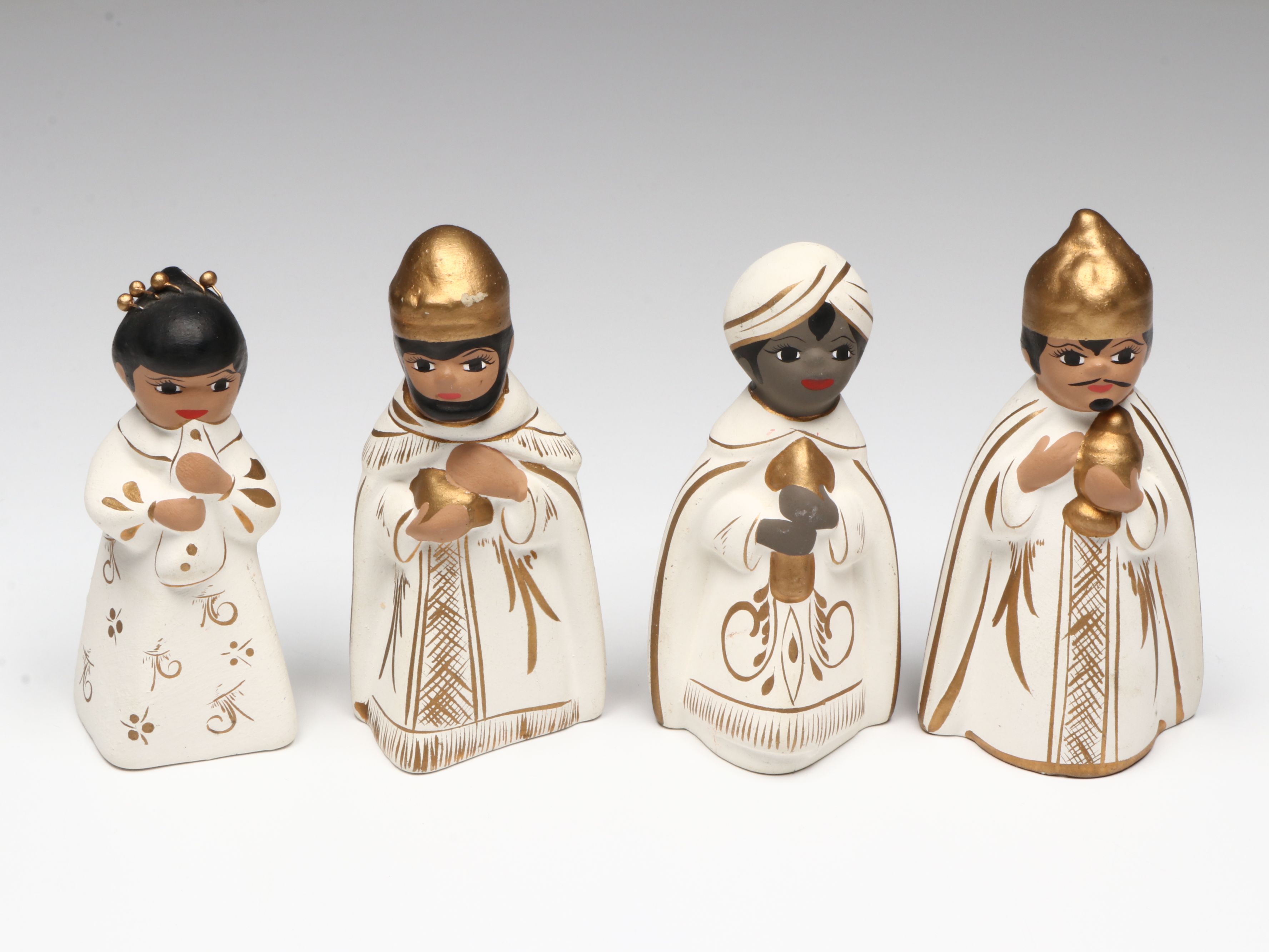 Polychrome Ceramic Nativity Set