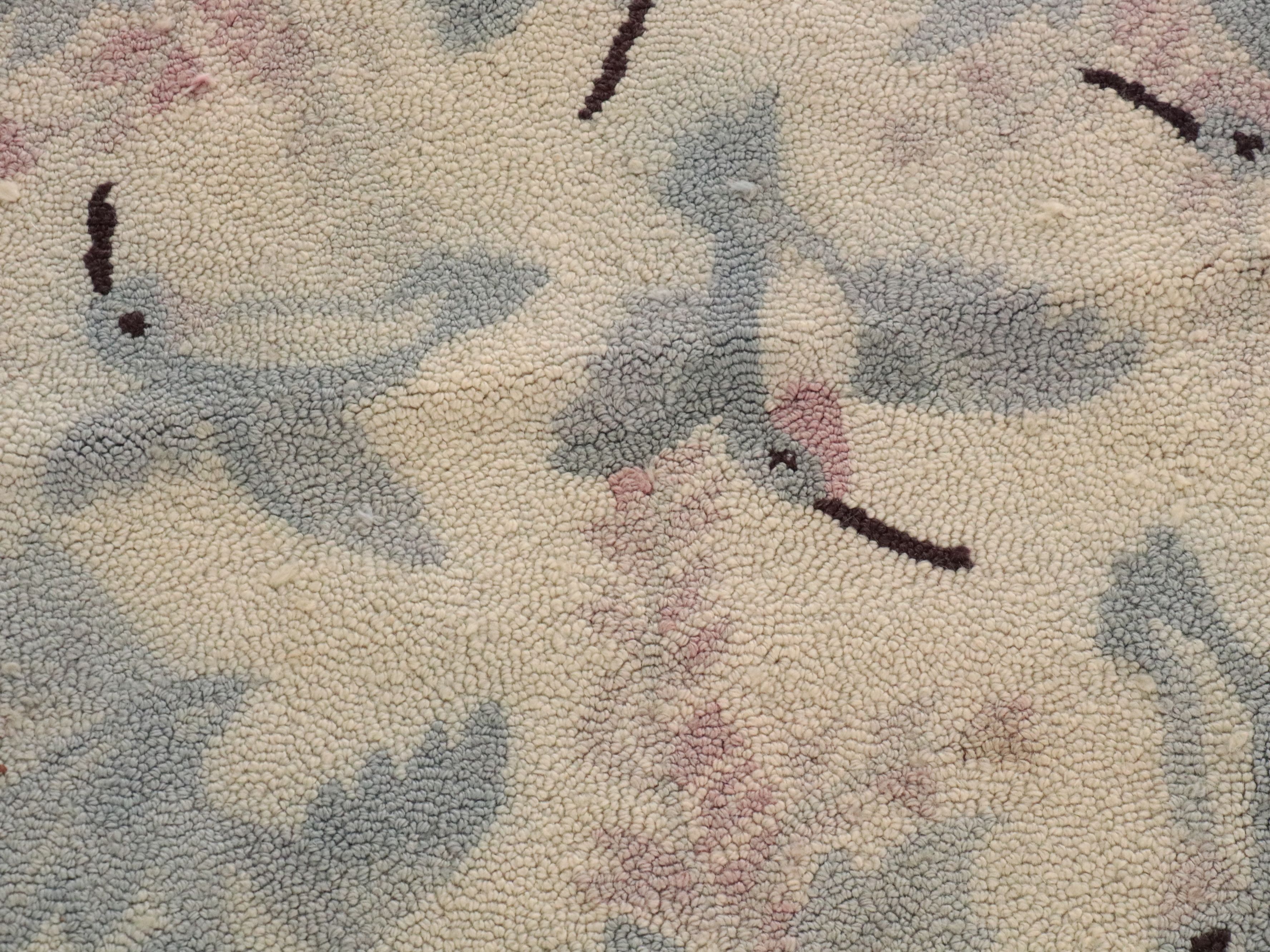 3'1 x 4'11 and Other Handmade Hooked Wool and Woven Rag Rug Accent Rugs