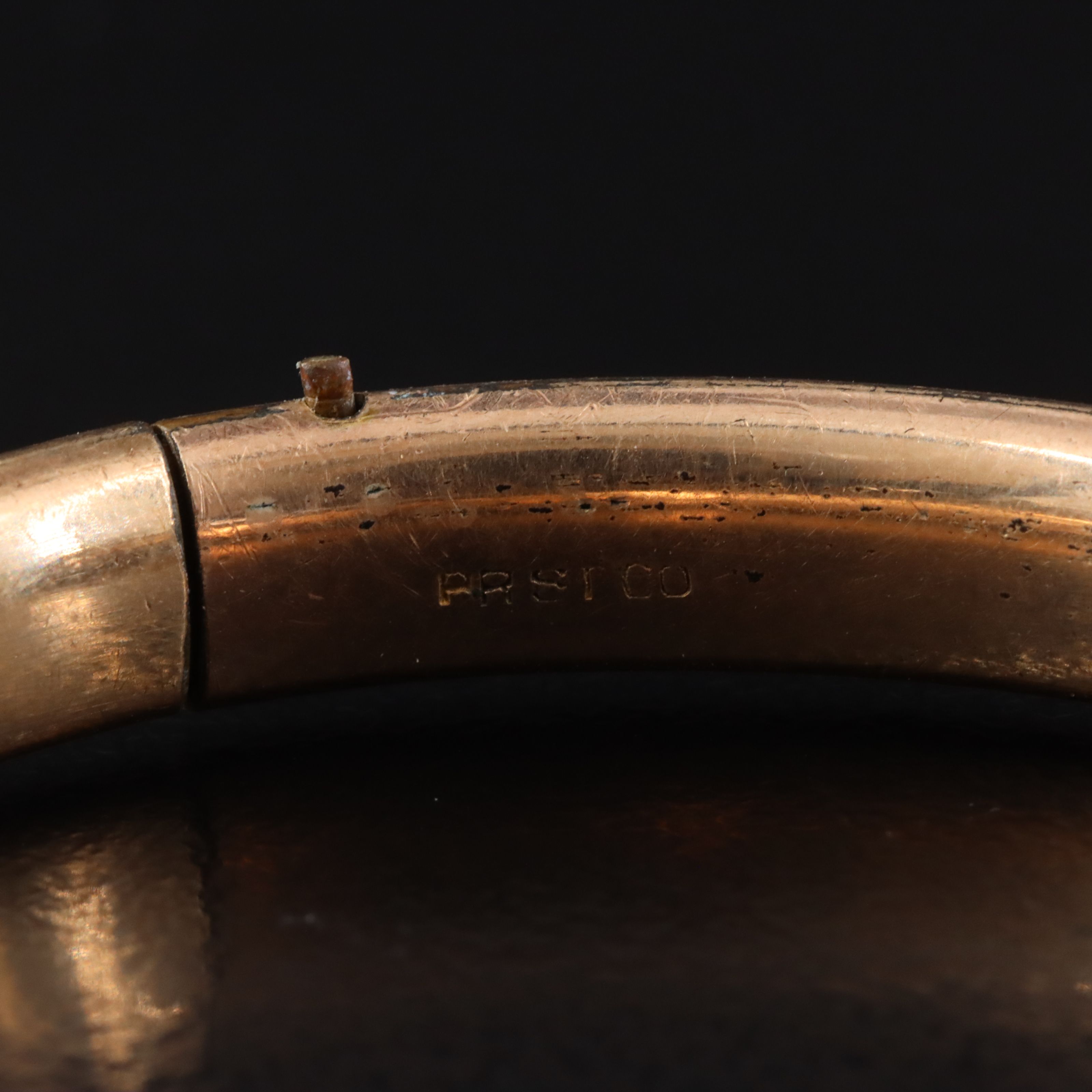 Victorian 14K Taille d’Epargné and Vintage Gold-Filled Hinged Bracelets