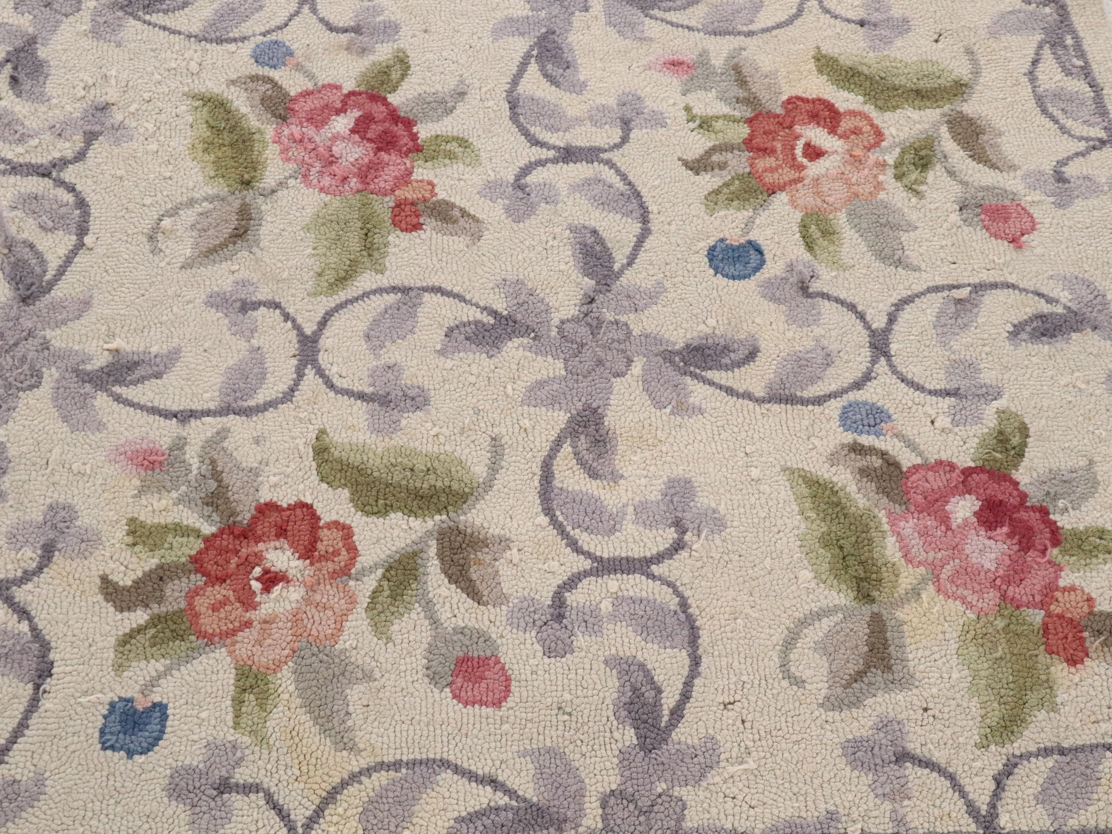 3'1 x 4'11 and Other Handmade Hooked Wool and Woven Rag Rug Accent Rugs