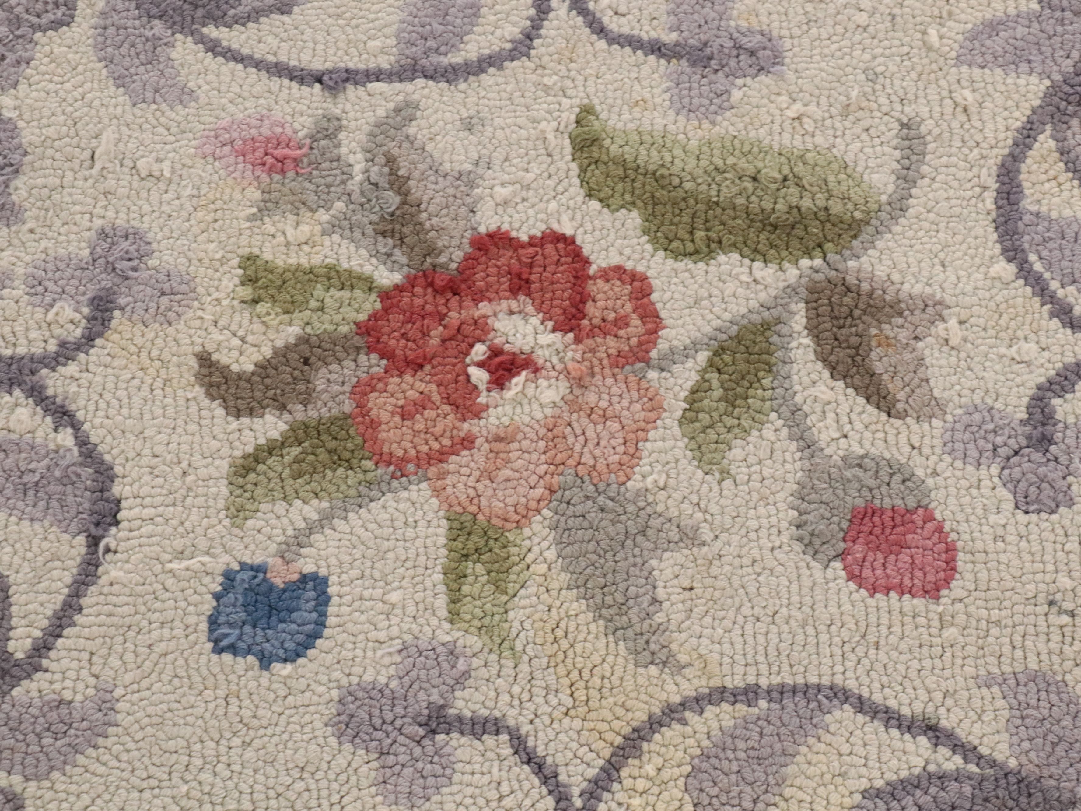 3'1 x 4'11 and Other Handmade Hooked Wool and Woven Rag Rug Accent Rugs