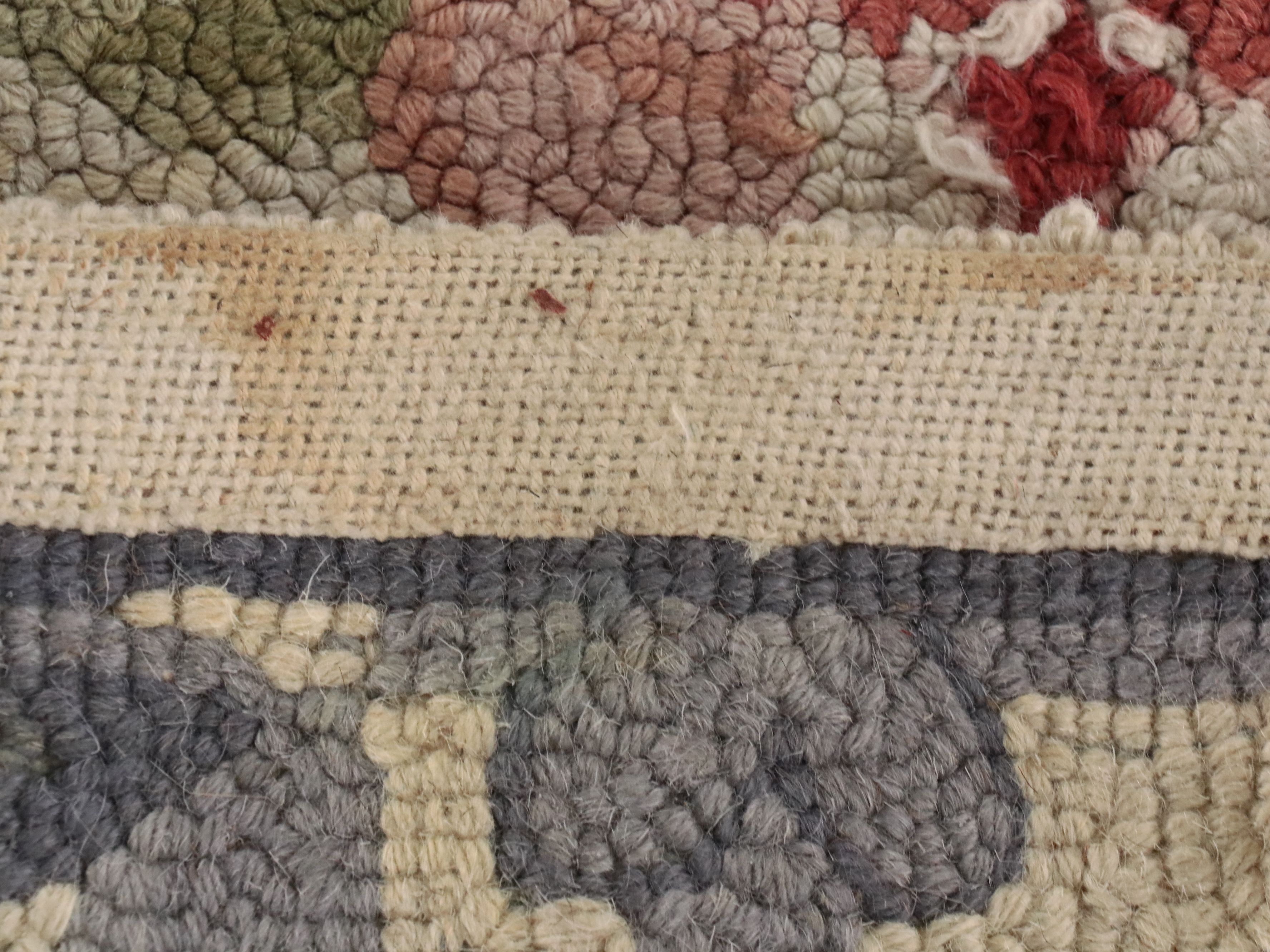 3'1 x 4'11 and Other Handmade Hooked Wool and Woven Rag Rug Accent Rugs