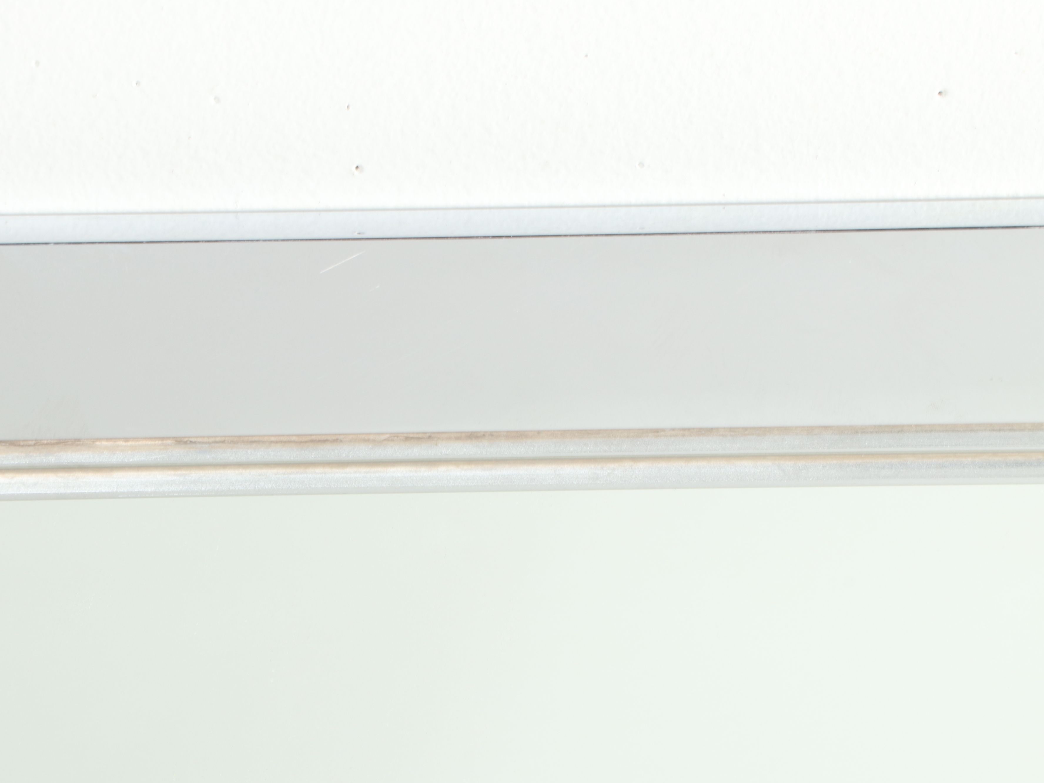 Contemporary Polished Chrome-Finished "Tombstone" Silhouette Wall Mirror