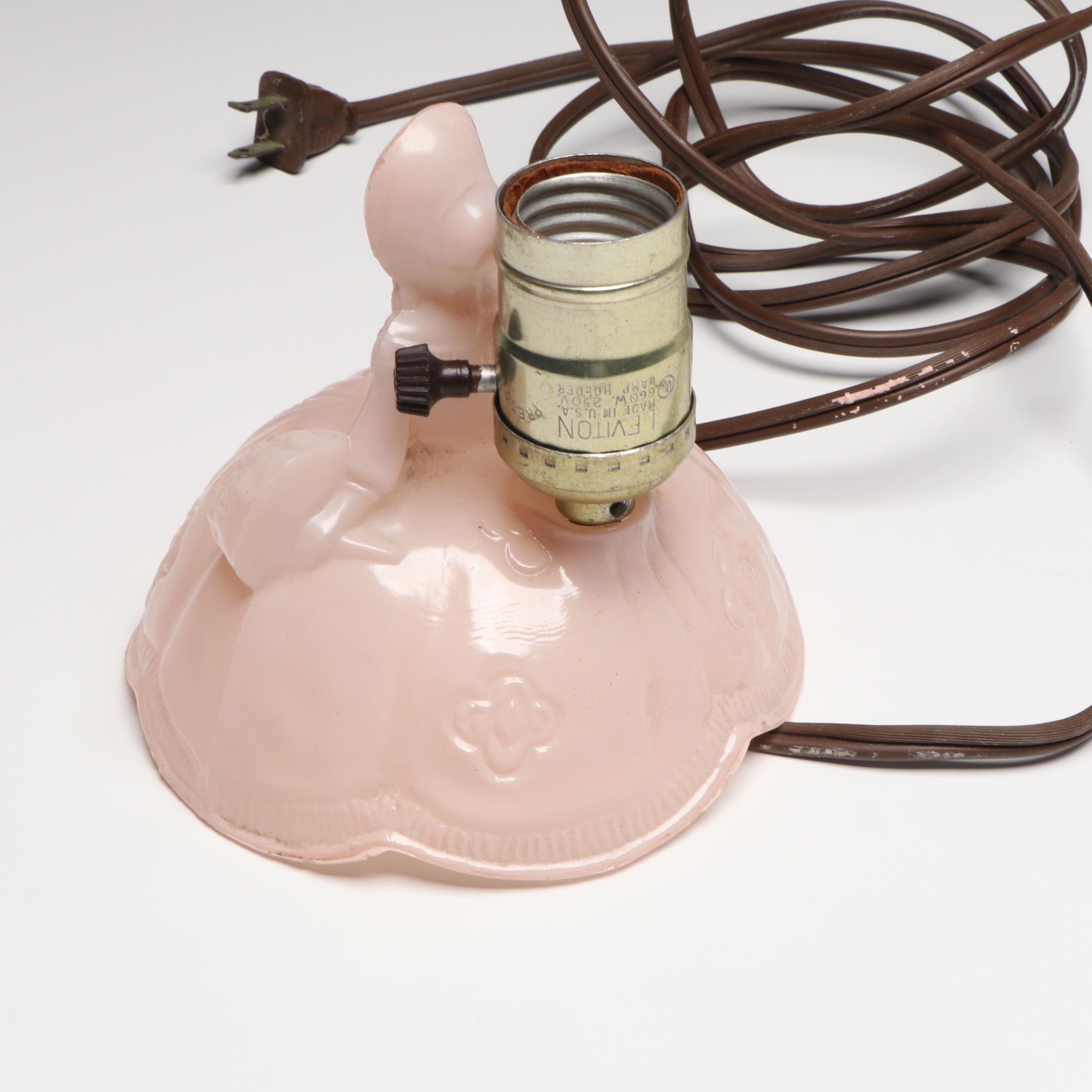 Alfred Meakin Ironstone Chamber Pot with Figural and Other Glass Table Lamps