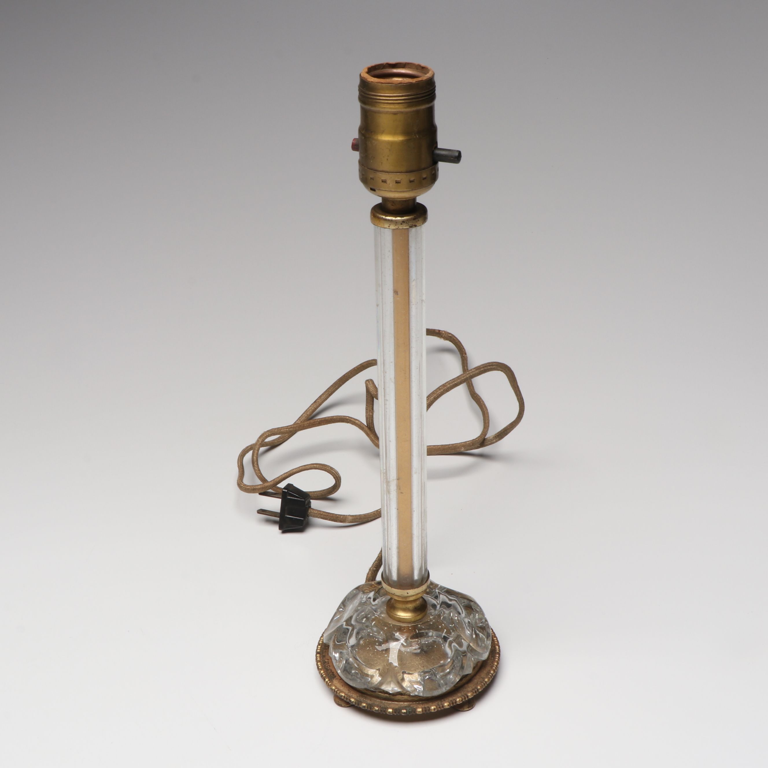 Alfred Meakin Ironstone Chamber Pot with Figural and Other Glass Table Lamps