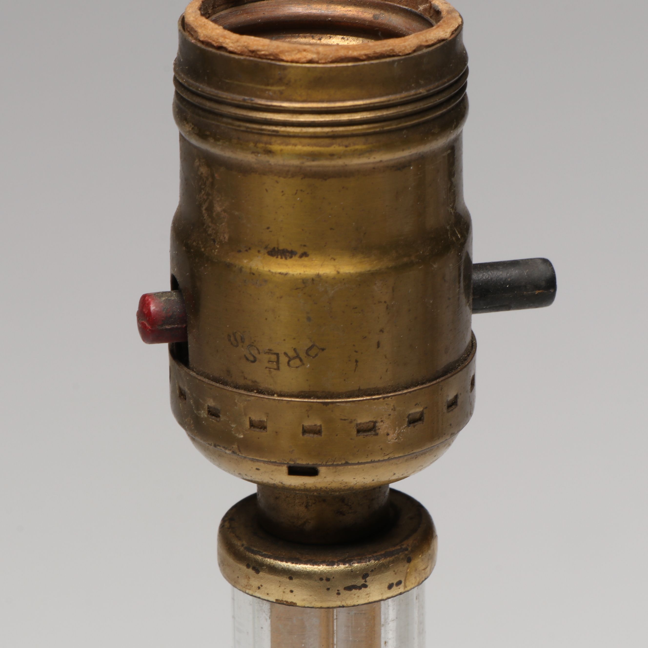 Alfred Meakin Ironstone Chamber Pot with Figural and Other Glass Table Lamps