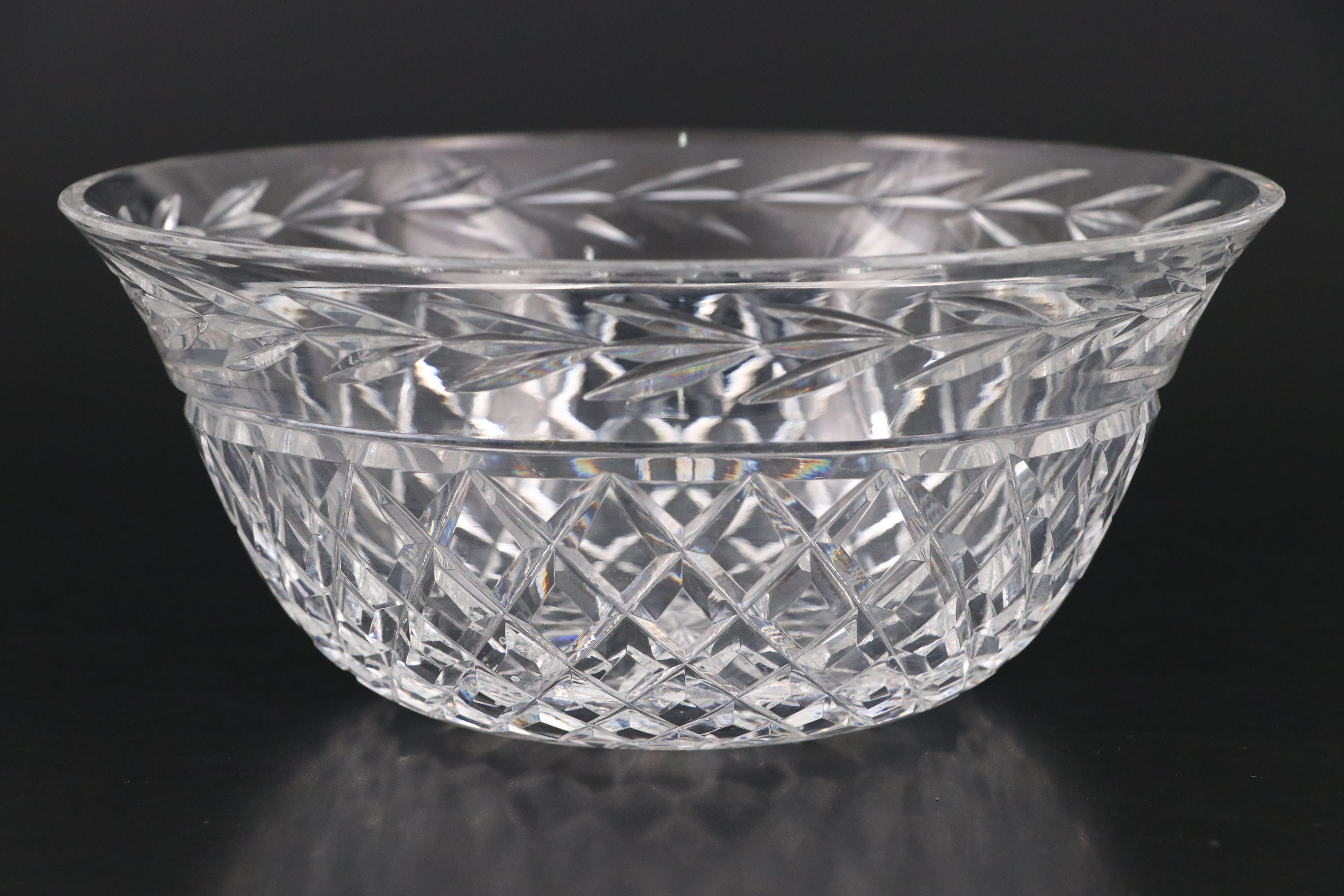 Waterford "Glandore" Crystal Centerpiece Bowl with Other Bowls and Creamers