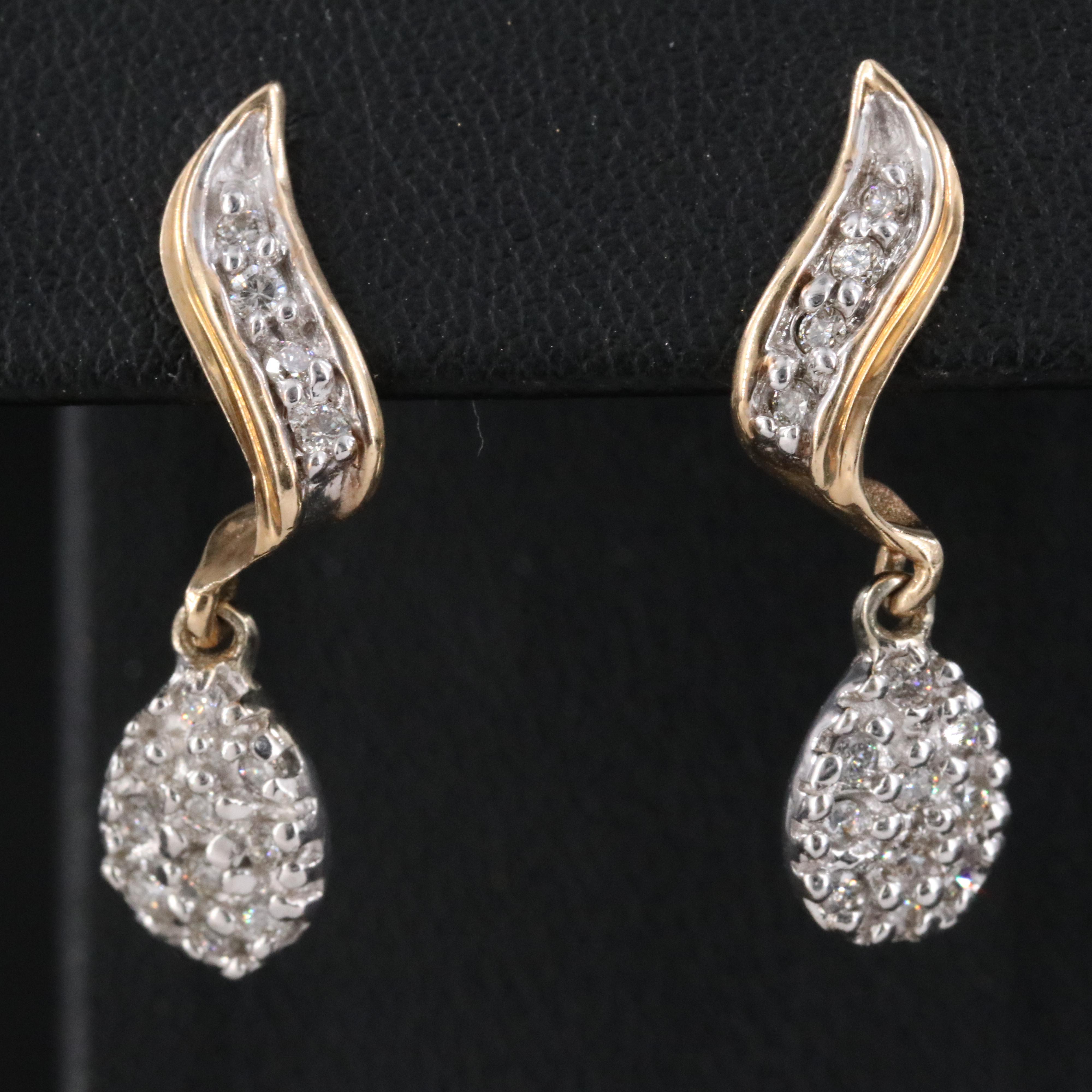14K Two-Tone 0.54 CTW Diamond Earrings