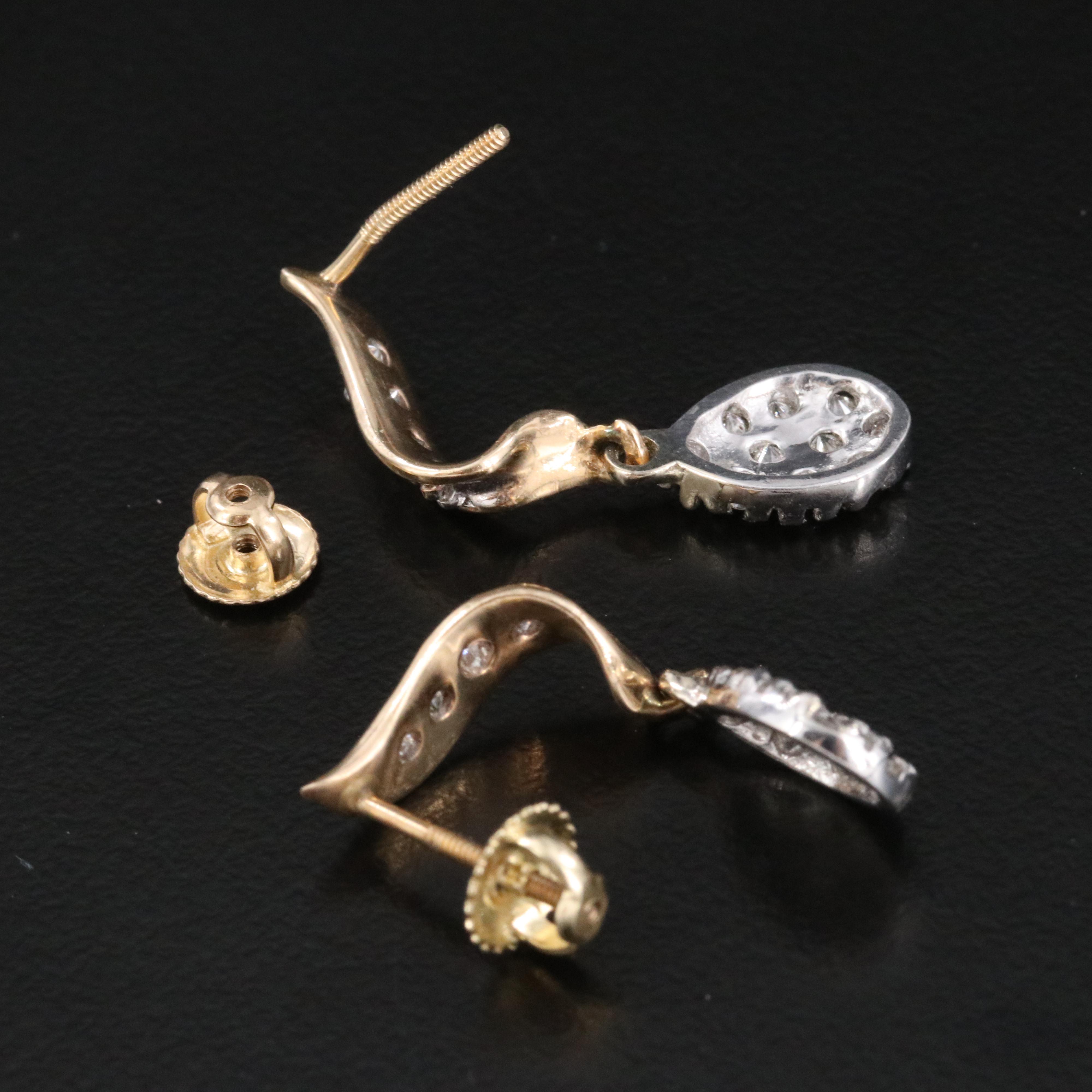 14K Two-Tone 0.54 CTW Diamond Earrings