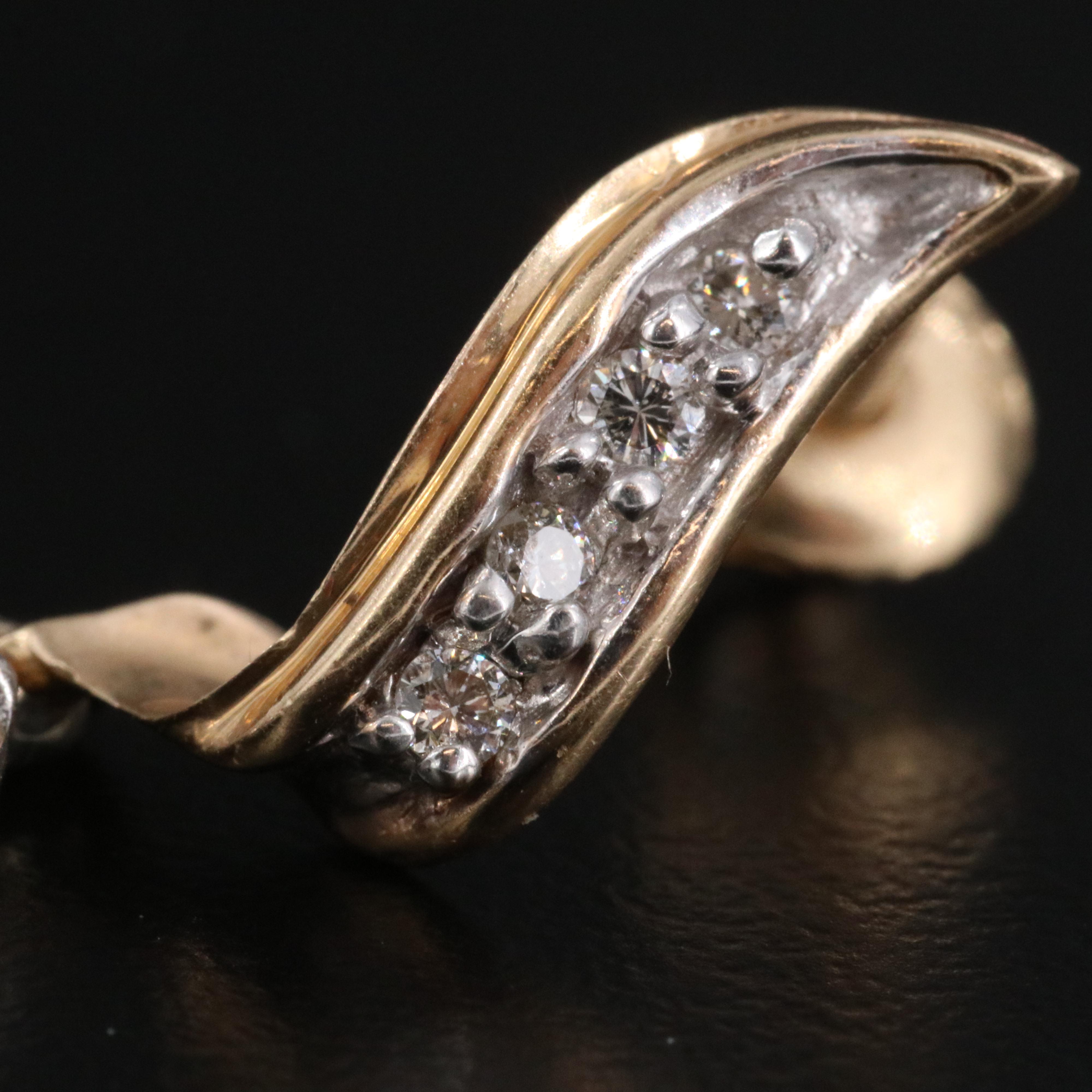 14K Two-Tone 0.54 CTW Diamond Earrings