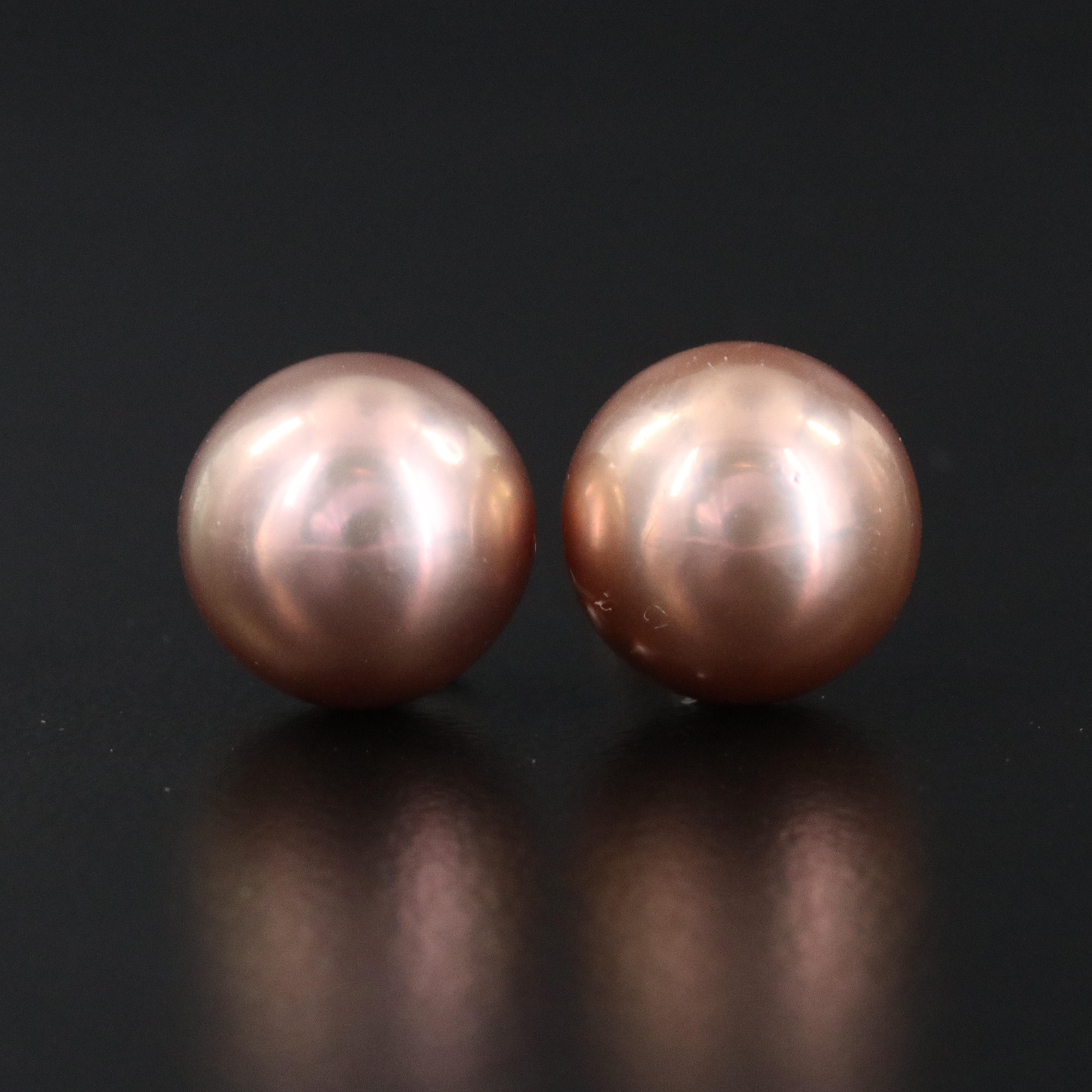 18K Pearl Stud Earrings