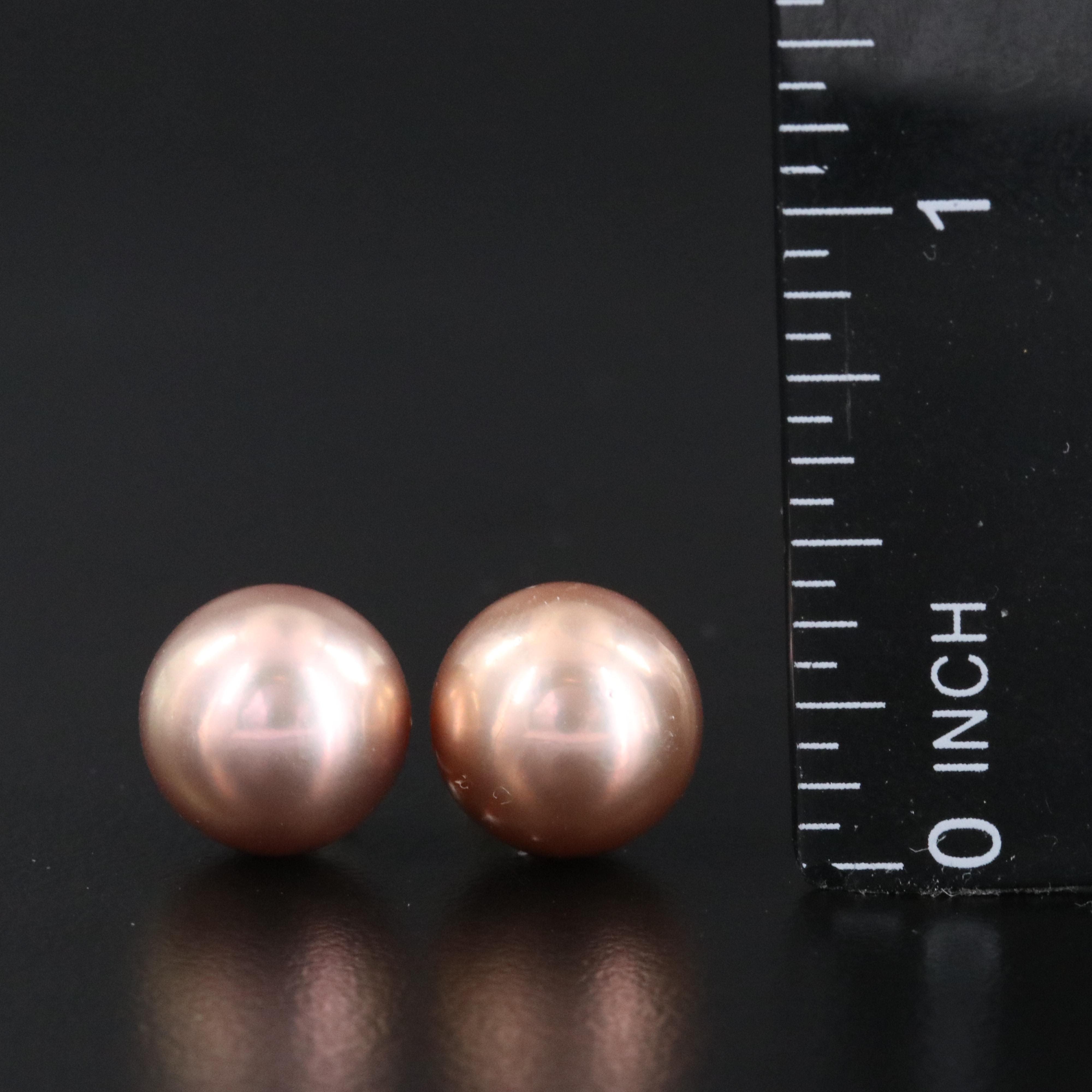 18K Pearl Stud Earrings