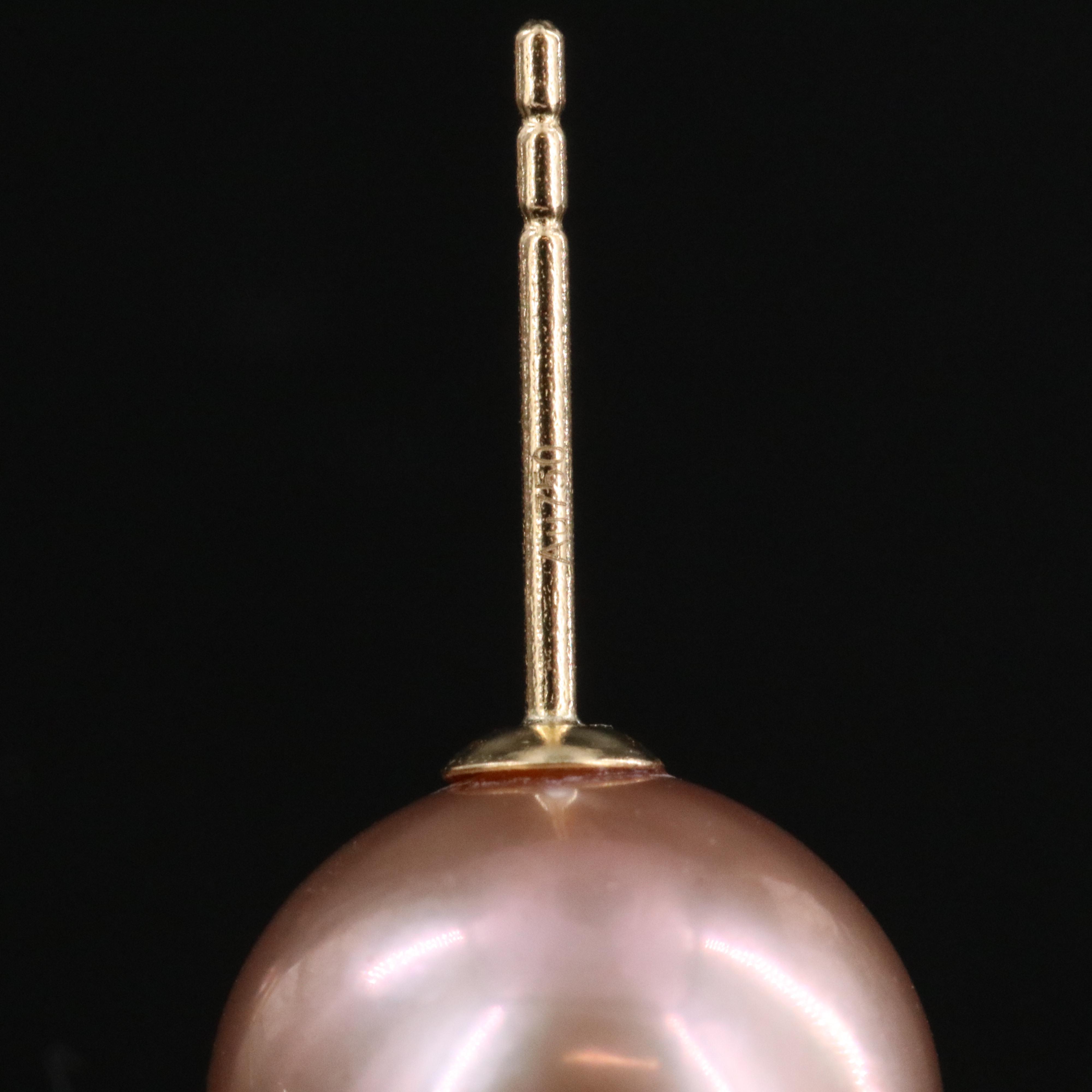 18K Pearl Stud Earrings