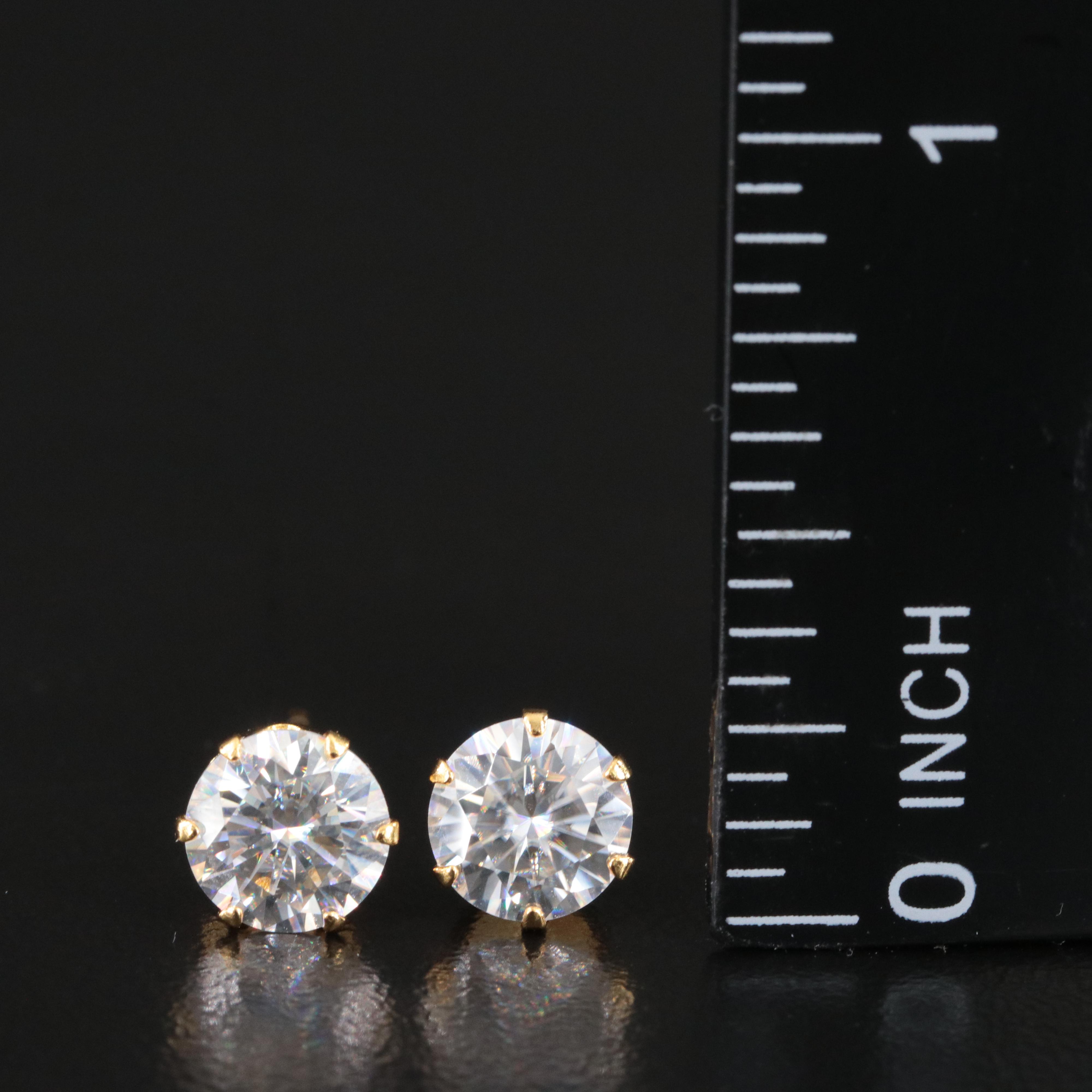 Sterling Moissanite Stud Earrings