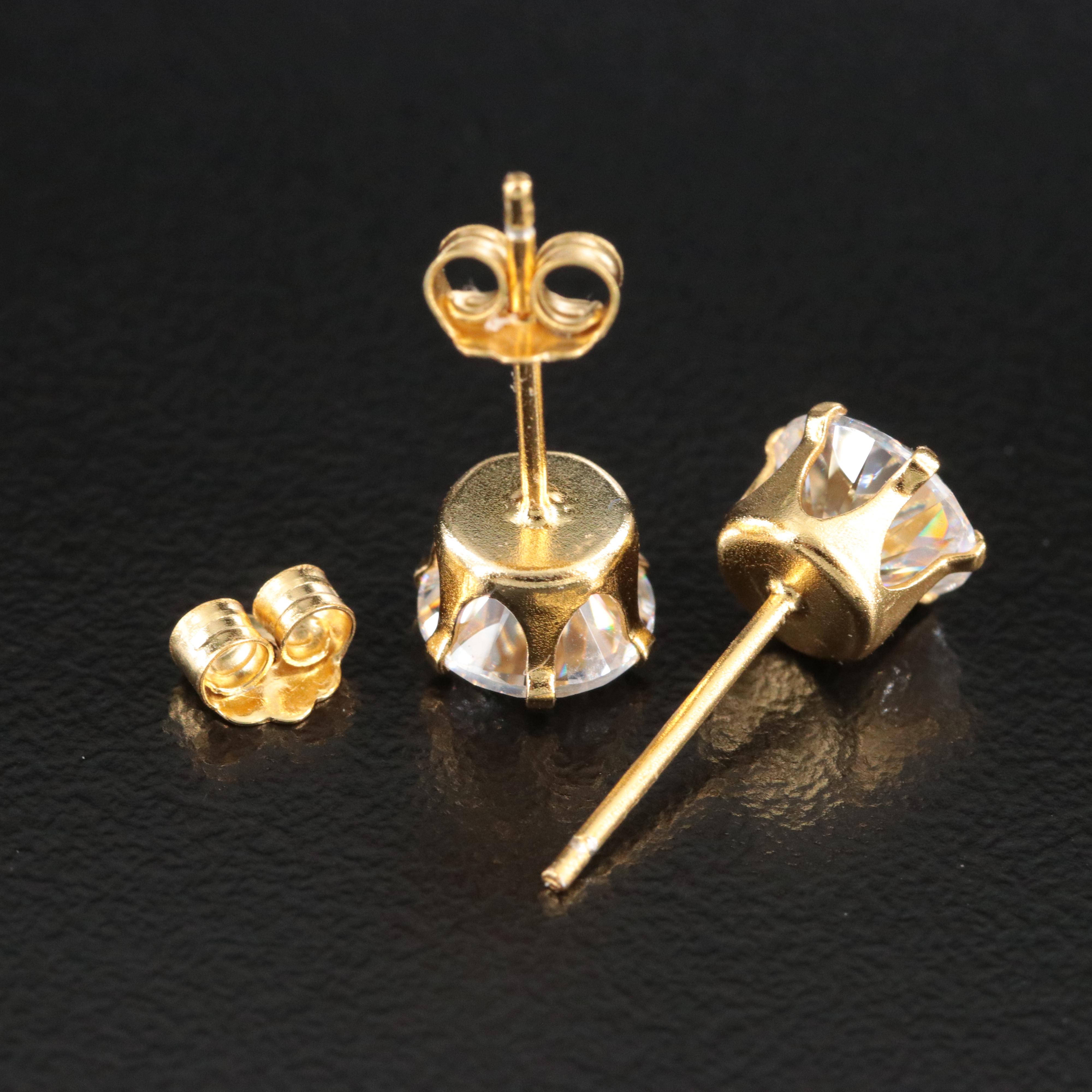 Sterling Moissanite Stud Earrings