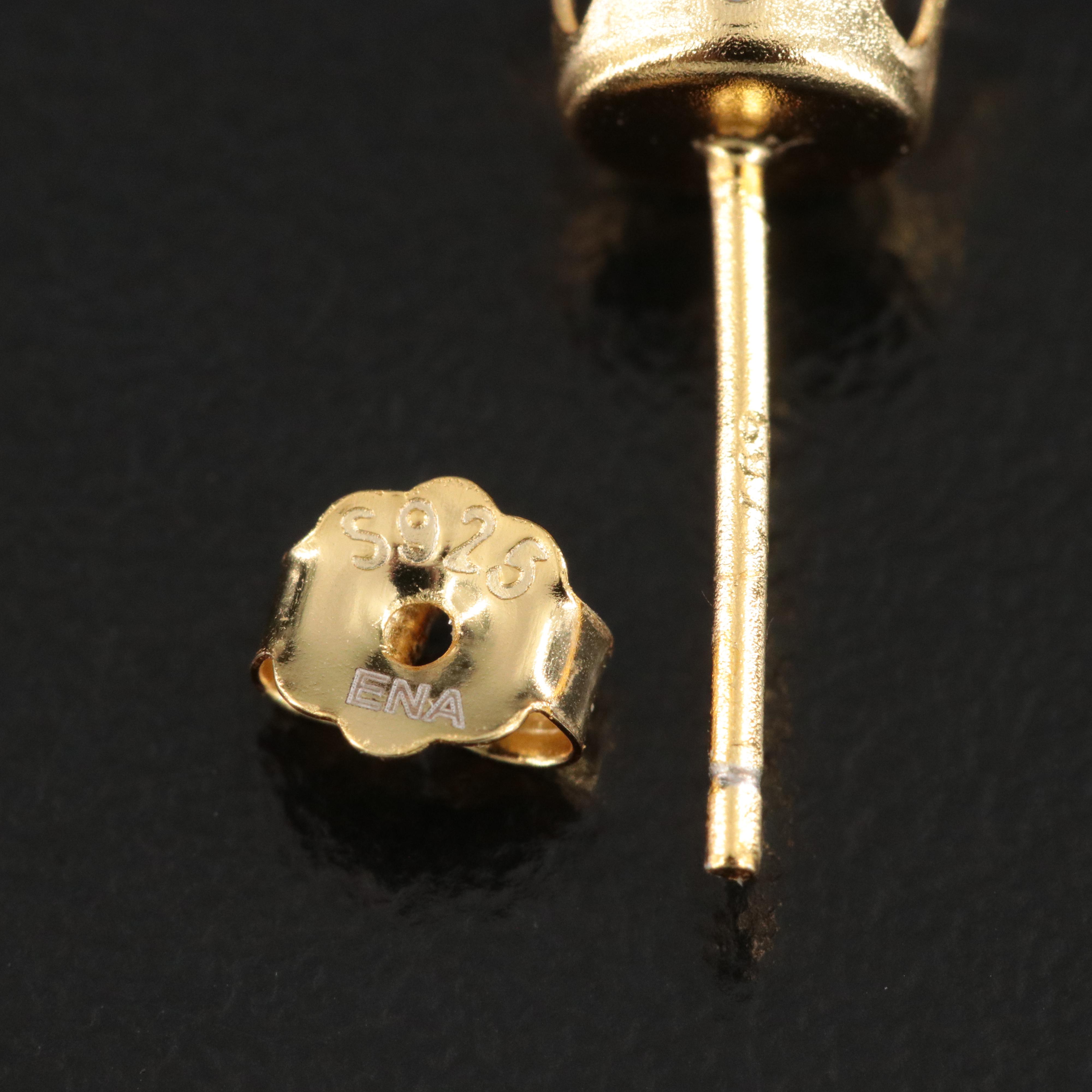 Sterling Moissanite Stud Earrings