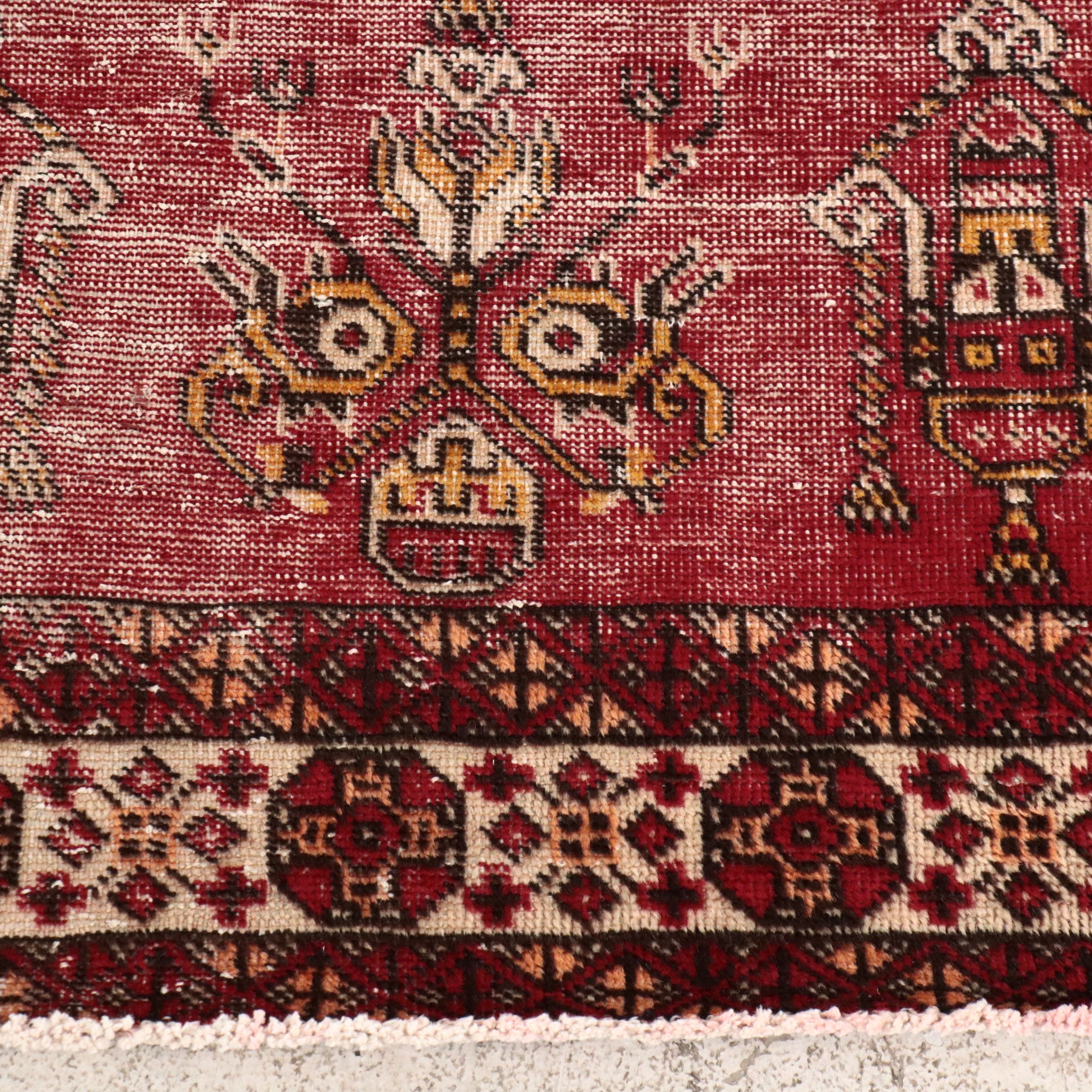 3'8 x 6'3 Hand-Knotted Persian Afshar Area Rug