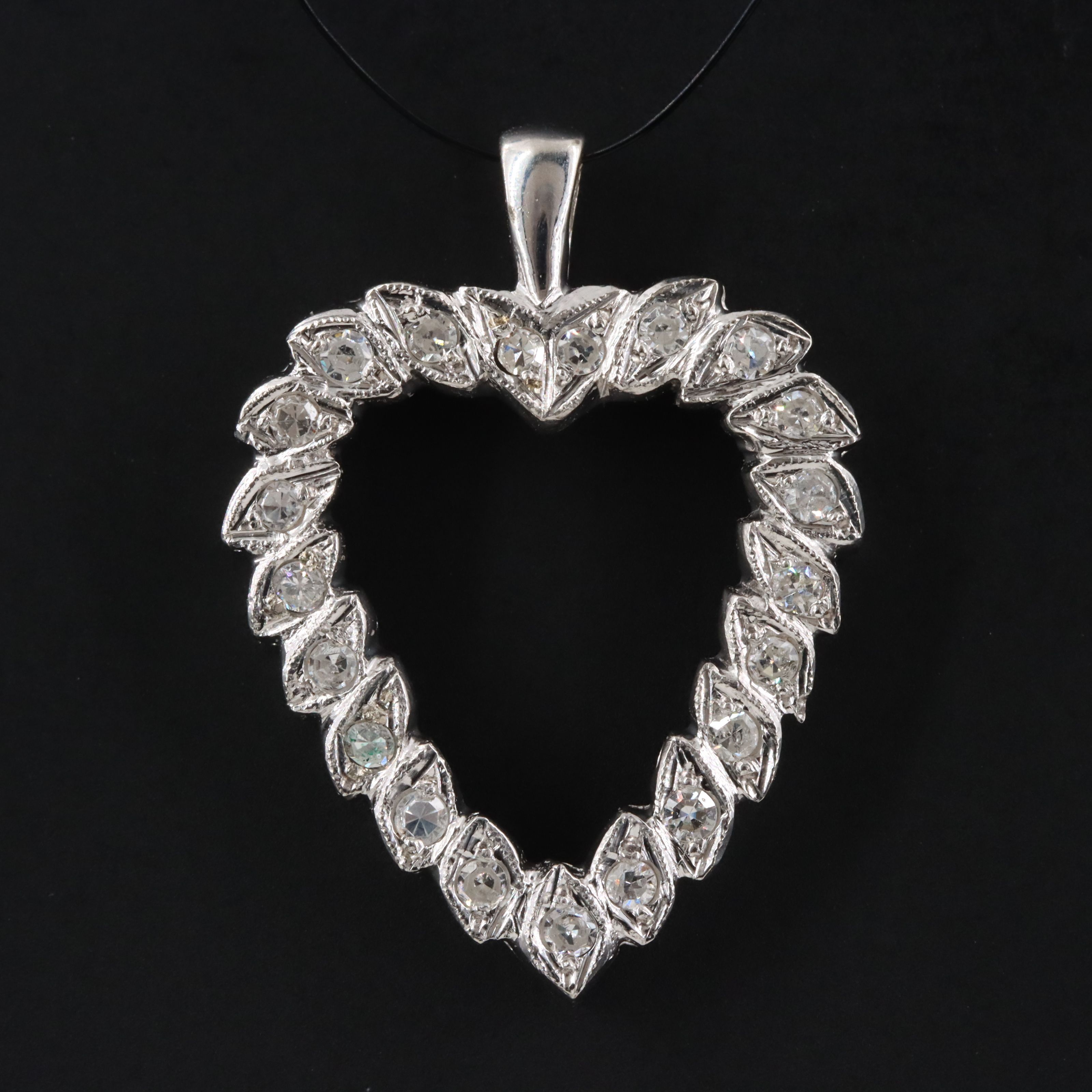 14K 0.32 CTW Diamond Heart Pendant