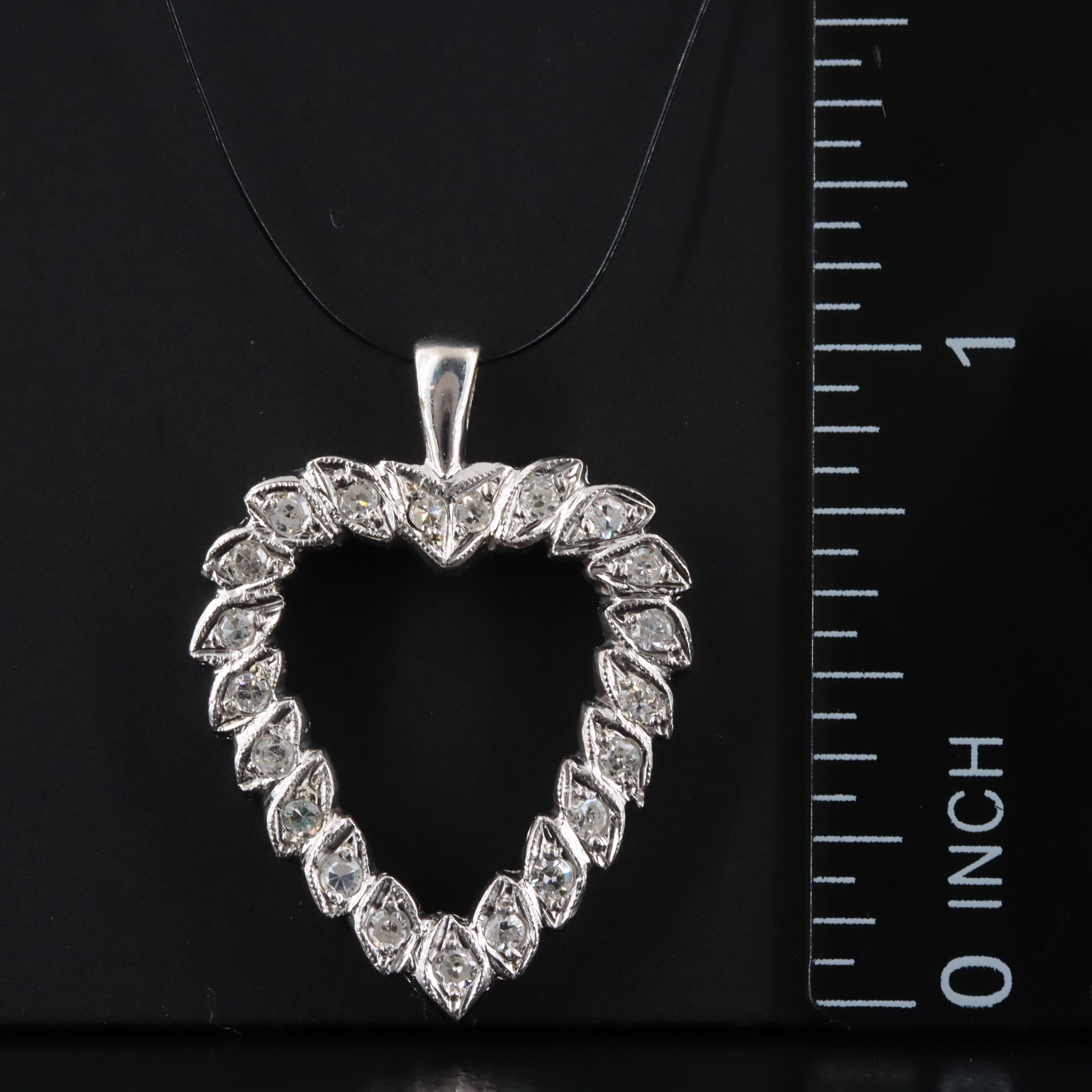 14K 0.32 CTW Diamond Heart Pendant