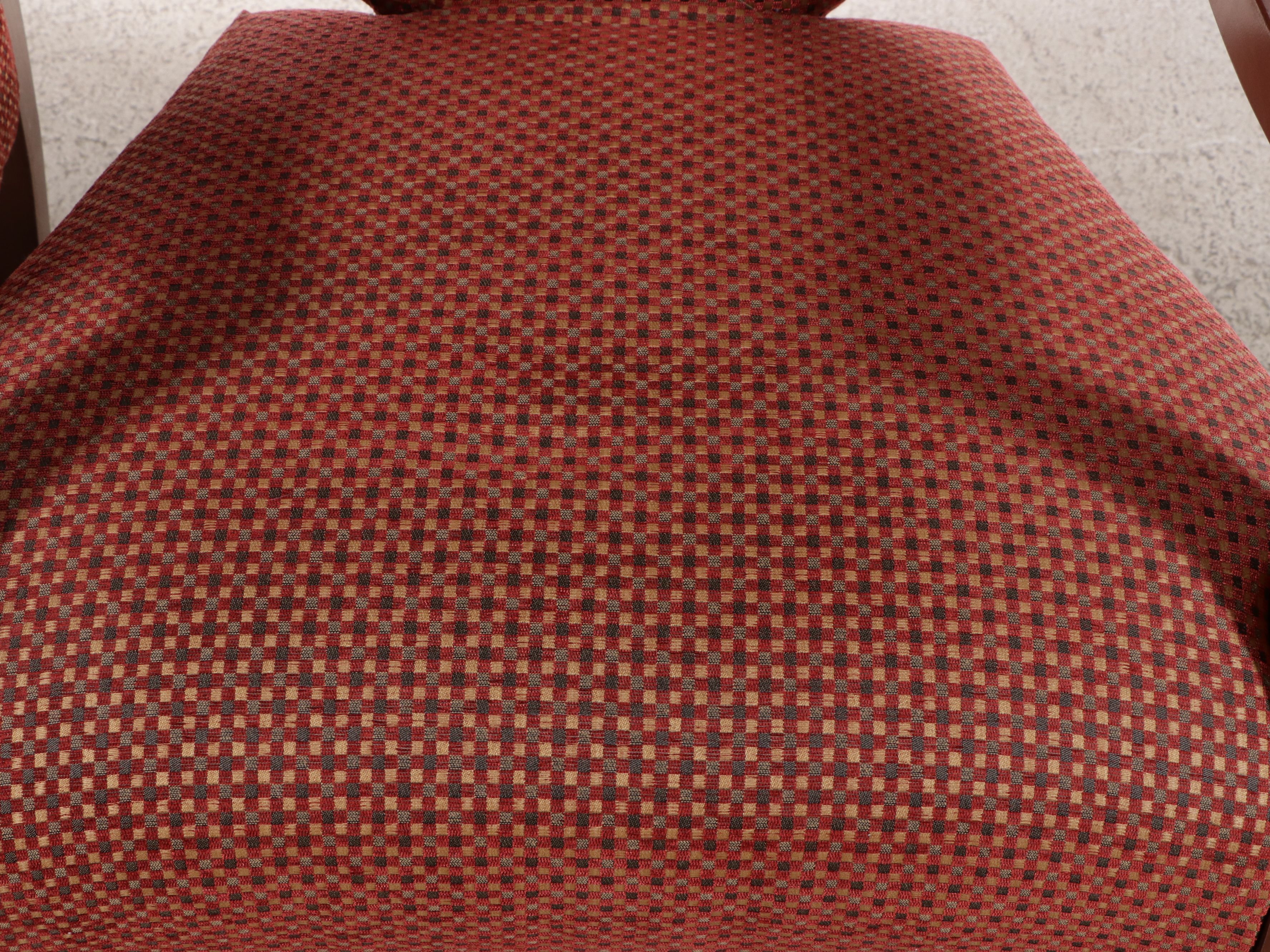 Pair of French Style Wood and Upholstered Armchairs