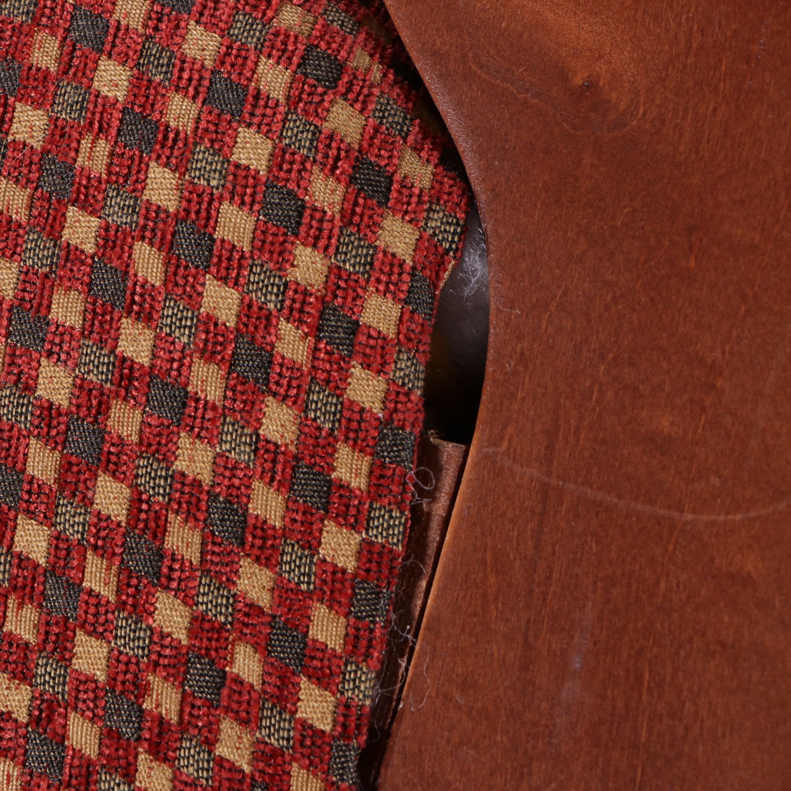 Pair of French Style Wood and Upholstered Armchairs