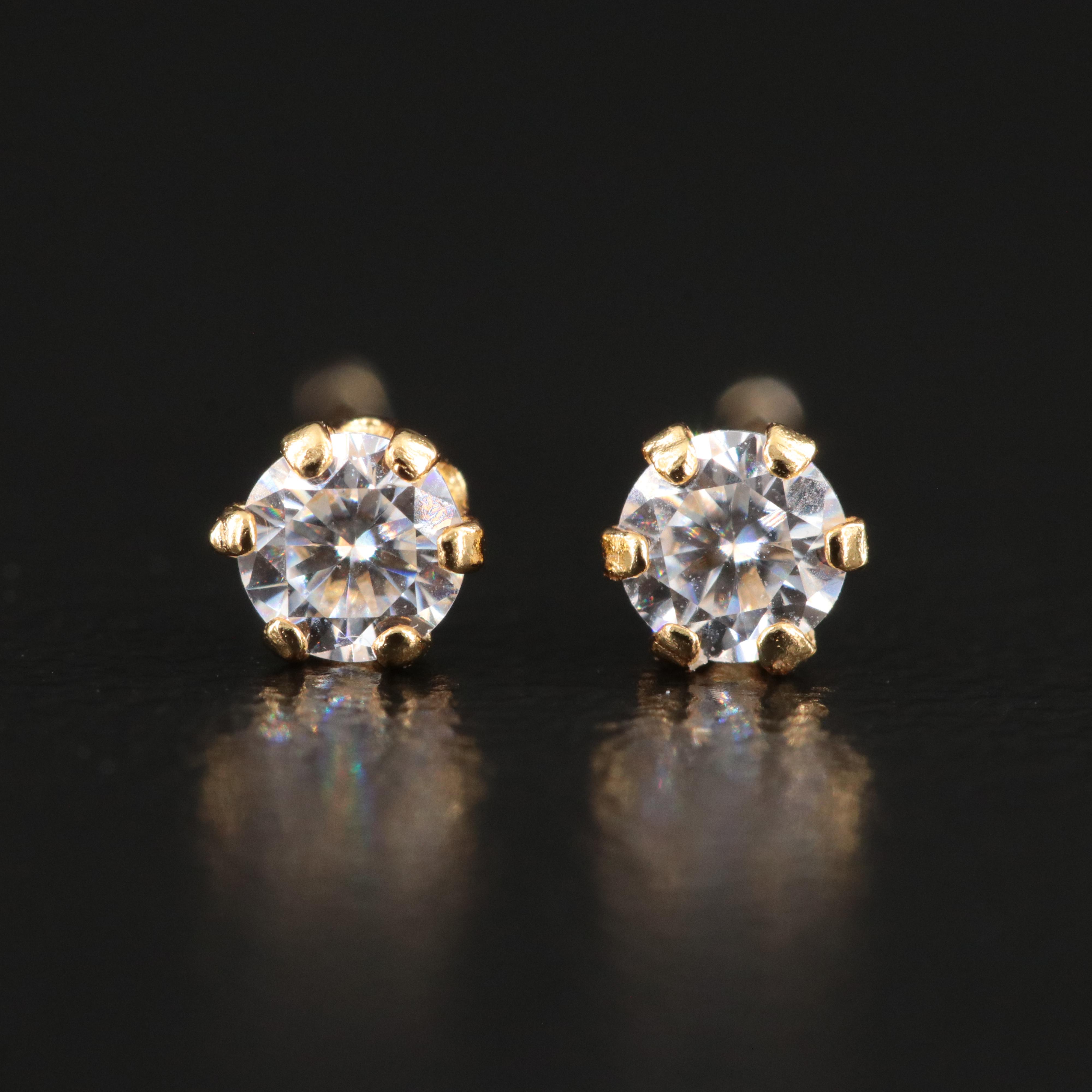 Sterling Moissanite Stud Earrings