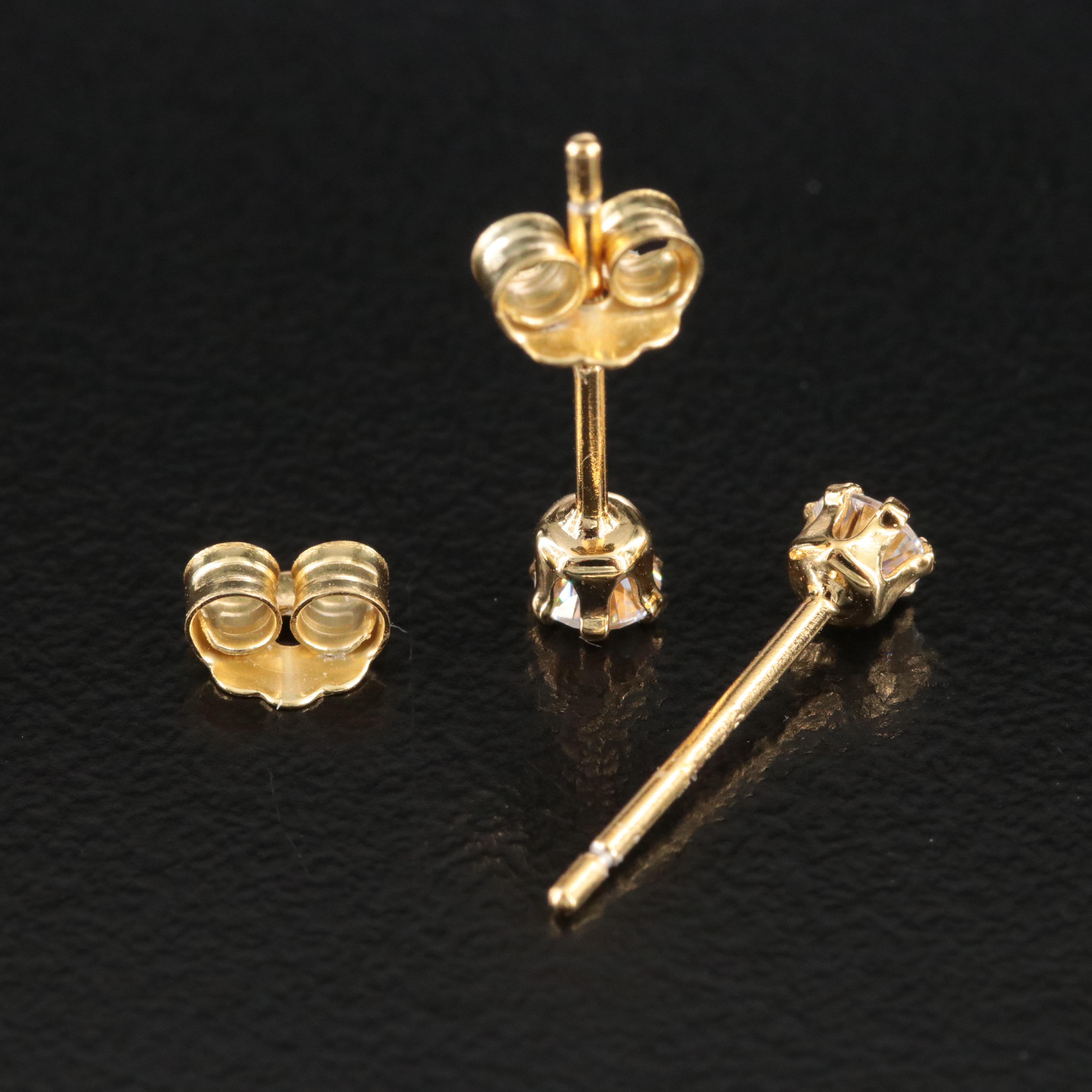 Sterling Moissanite Stud Earrings