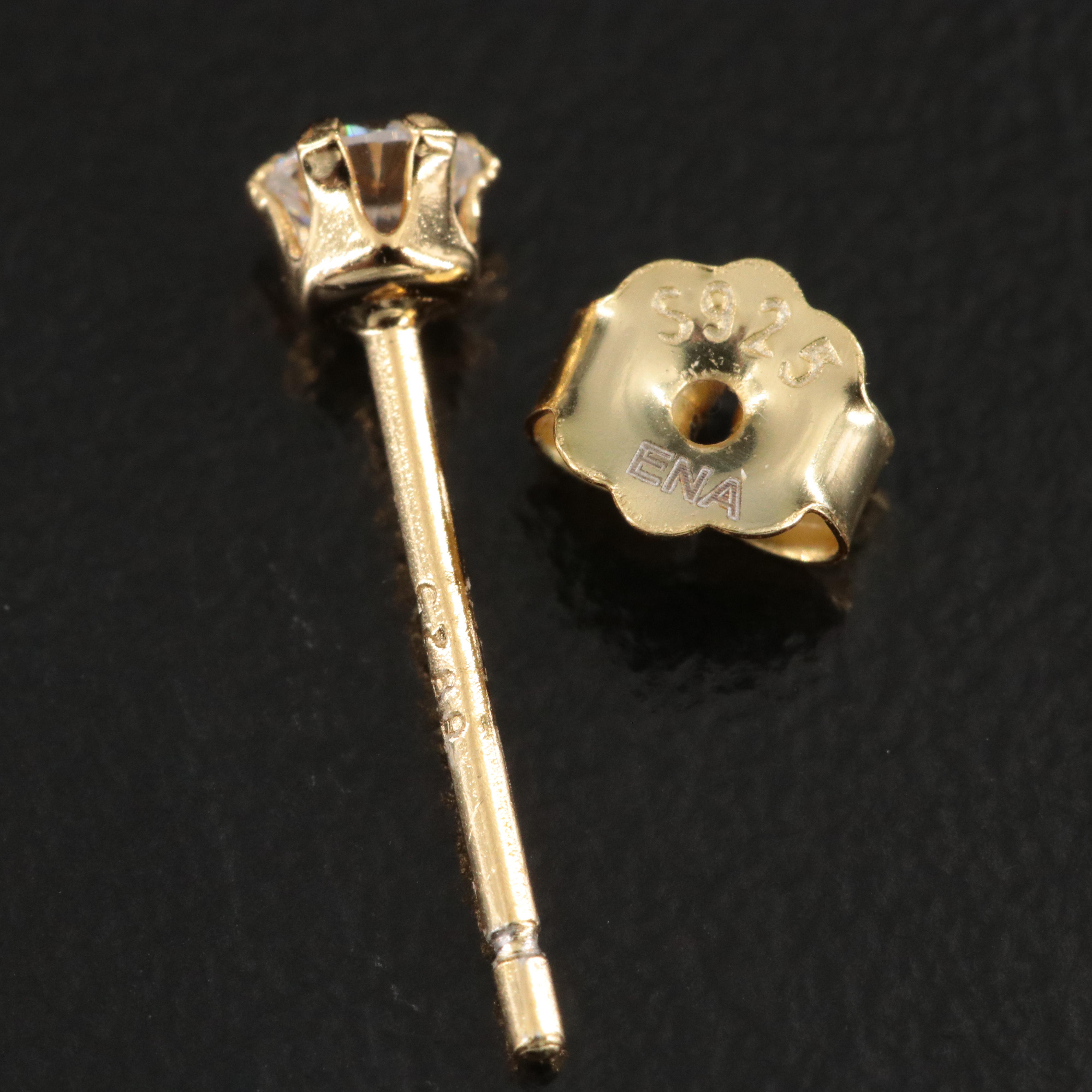 Sterling Moissanite Stud Earrings