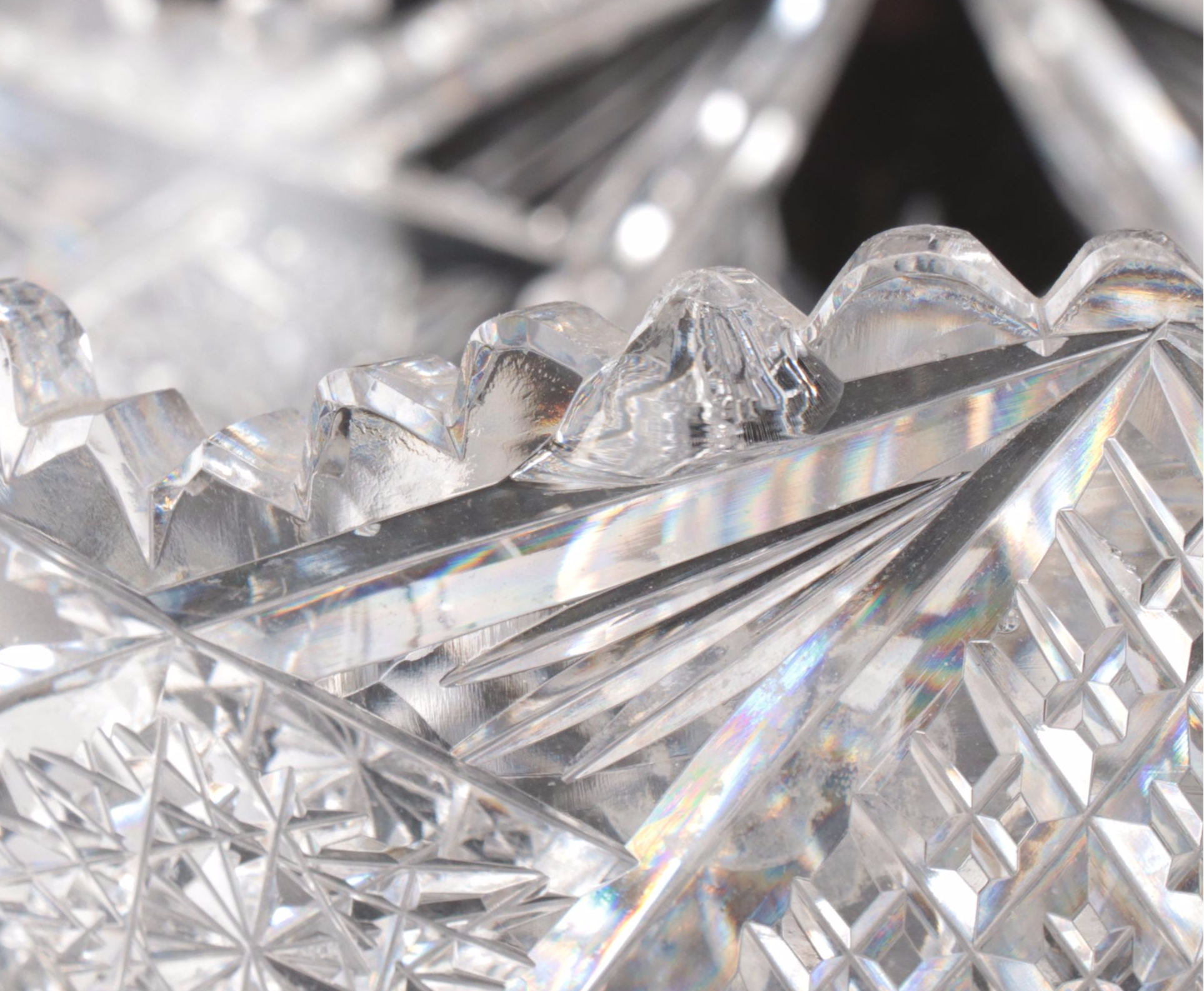 American Brilliant Cut Crystal Bowl, Oval Dish, Shakers, and More Table Décor