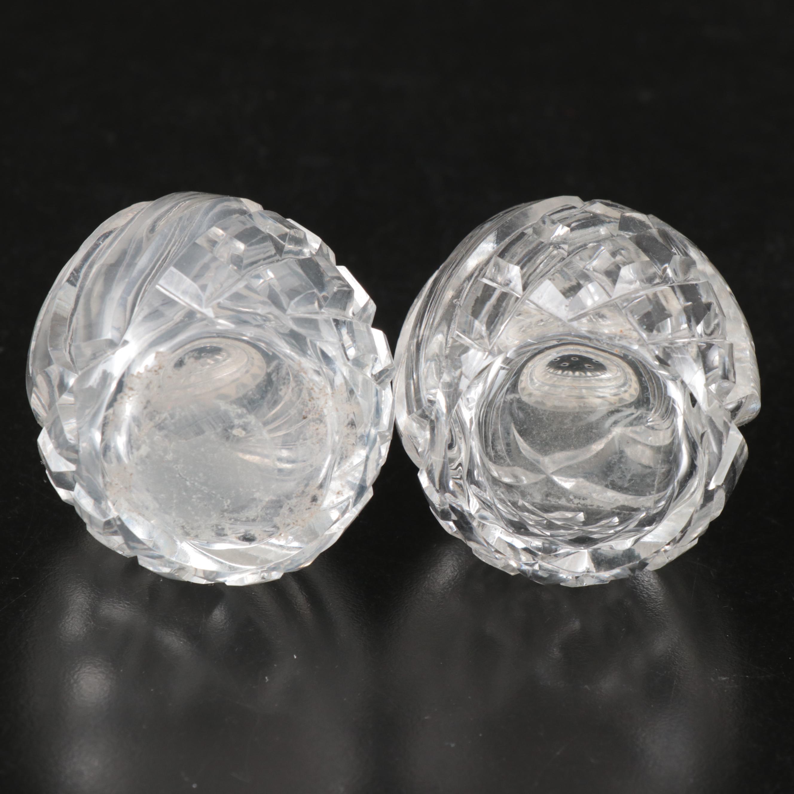 American Brilliant Cut Crystal Bowl, Oval Dish, Shakers, and More Table Décor